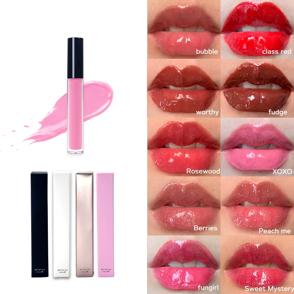Wholesale 141 Colors Cosmetics Makeup Shiny Vegan Private Label Lipgloss Vendor Nude Glossy Lip Gloss