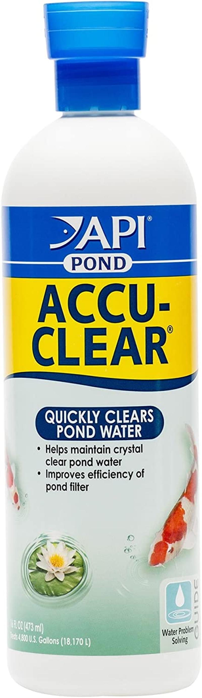 API POND ACCU-CLEAR Pond Water Clarifier Bottle, White, 473 Ml