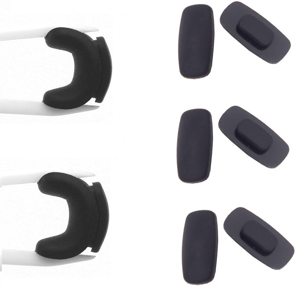 Glasses Support Nose Pad Black Embedded anti Slip Silicone Rectangular Clip Nose Rest Pad 3 Pairs