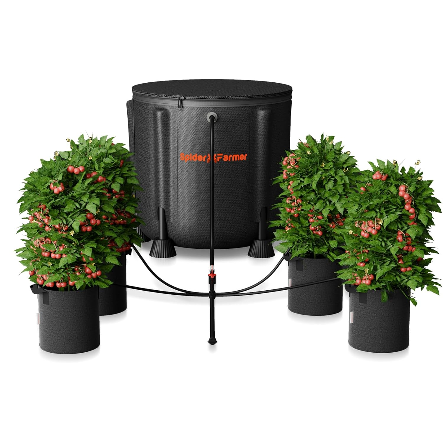 Auto Drip Irrigation System Kits with 13-Gallon Bucket, 25W Water Pump, Low Water Level Sensor, Complete Indoor Automatic Watering System for Grow Tent/Greenhouse/Lawn