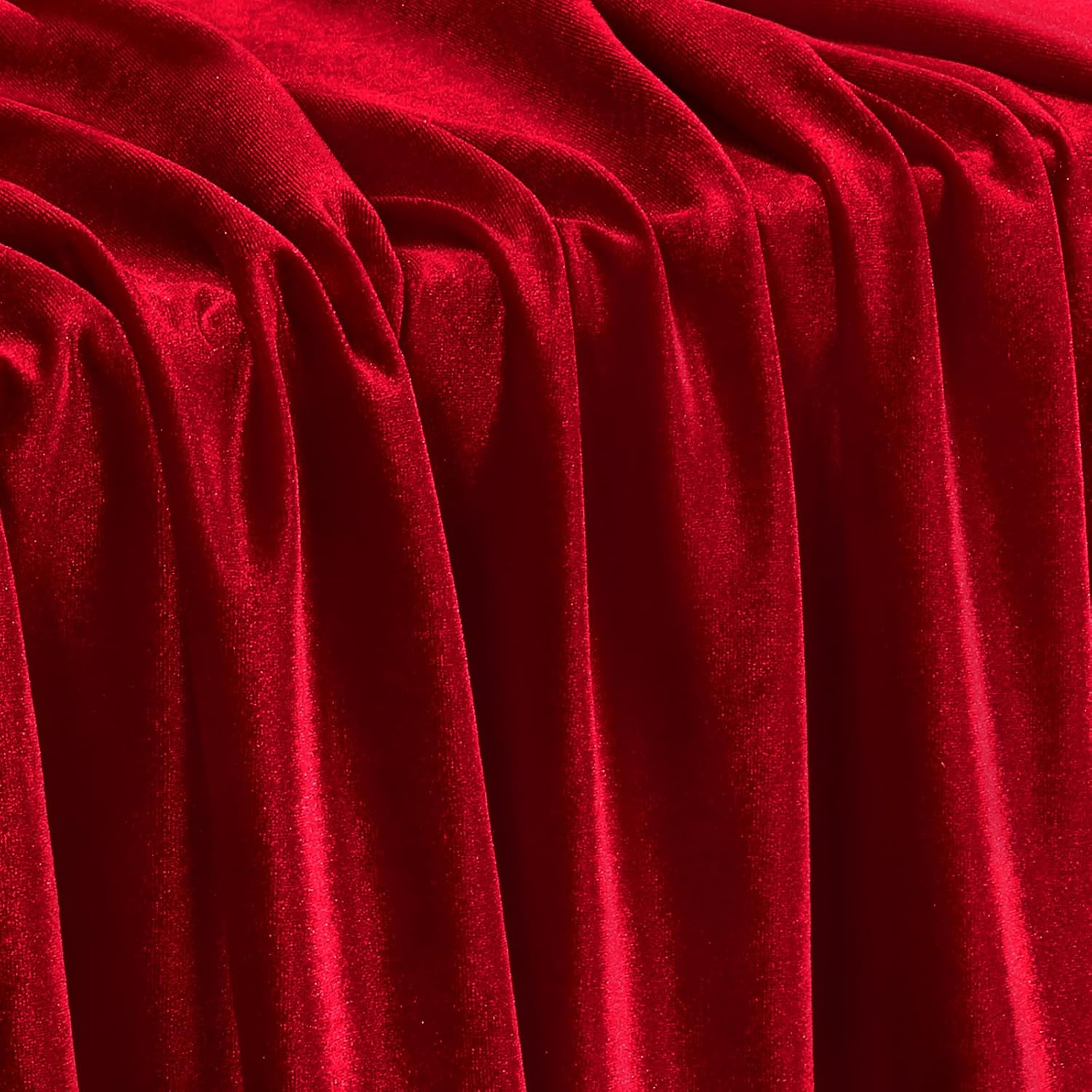 5 Yard Red Stretch Velvet Fabric 60" Wide for DIY Crafts