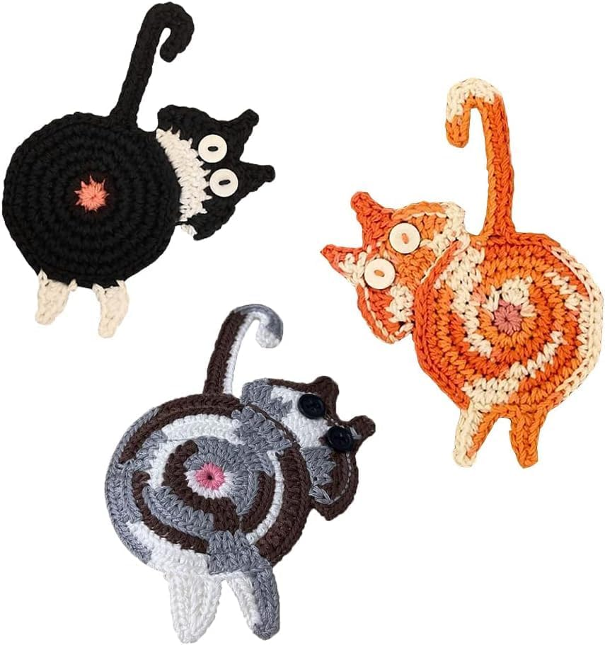 Cat Lover Drink Coasters Set of 3