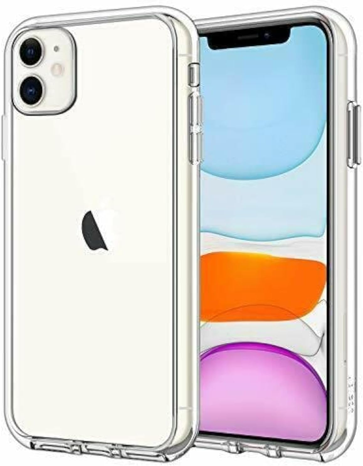 Jetech Case for Iphone 11 6.1-Inch, Non-Yellowing Shockproof Phone Bumper Cover, Anti-Scratch Clear Back (Clear)