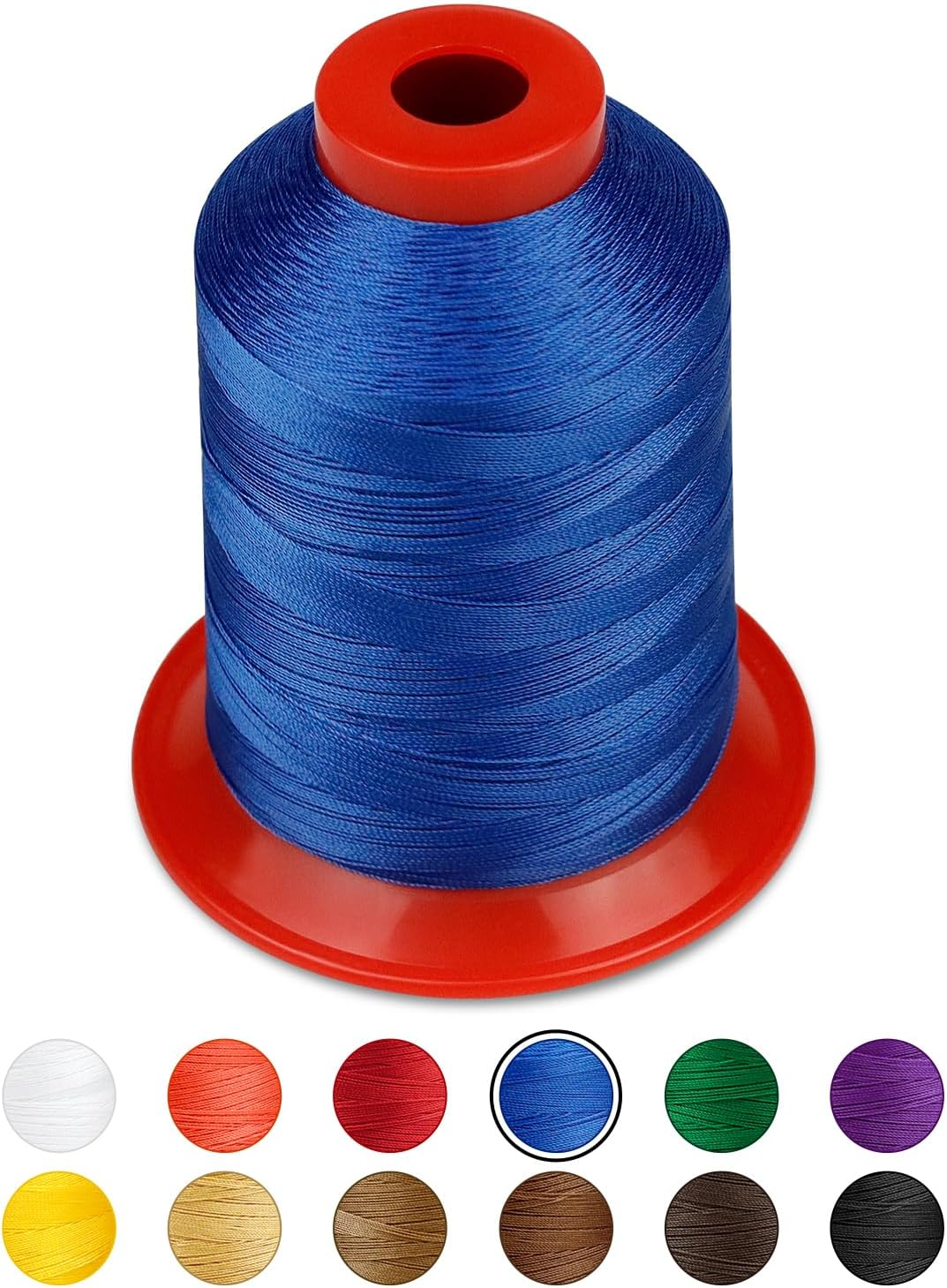 Extra Strong Upholstery Thread,Blue 1000 Meters Bonded Nylon Thread for Denim Leather,Craft,Machine,Diy and Home (1 Pack) CJ