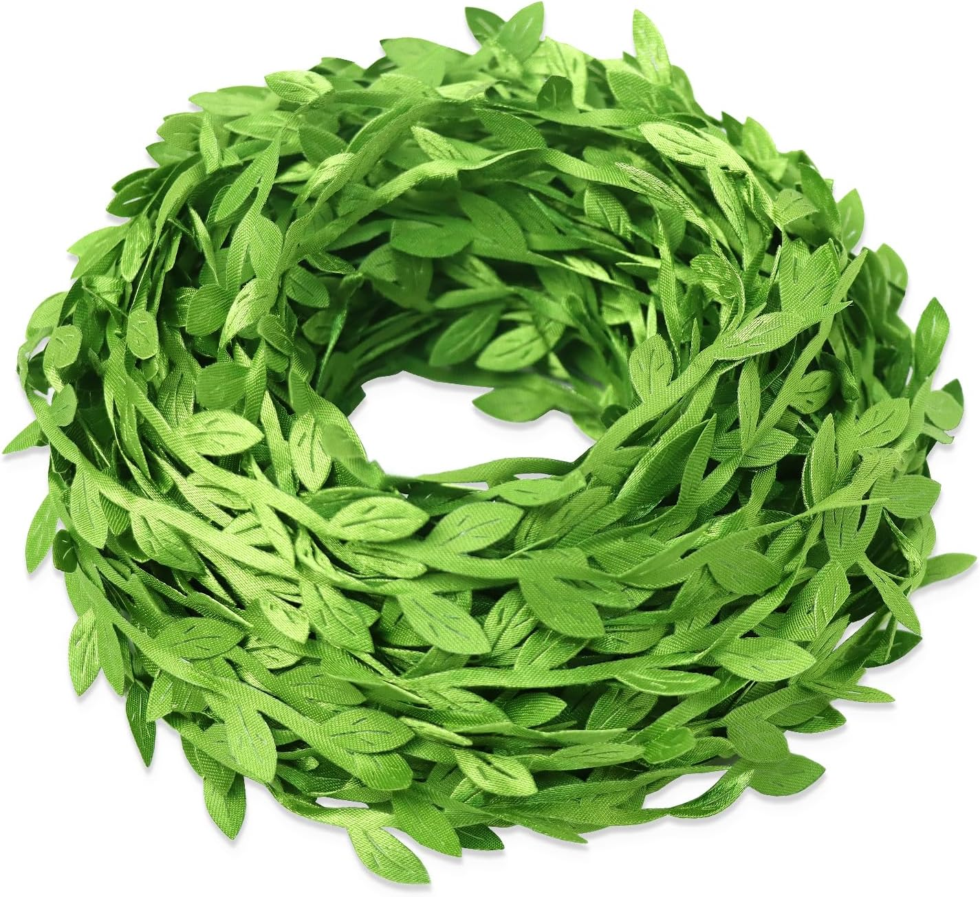 66 ft Leaf Ribbon, Artificial Eucalyptus Garland Rattan Leaf String, Decorative Jungle Wild Plant Green, Suitable for Baby Shower Home Wedding Party Balloon Garland Wreaths DIY Christmas Craft