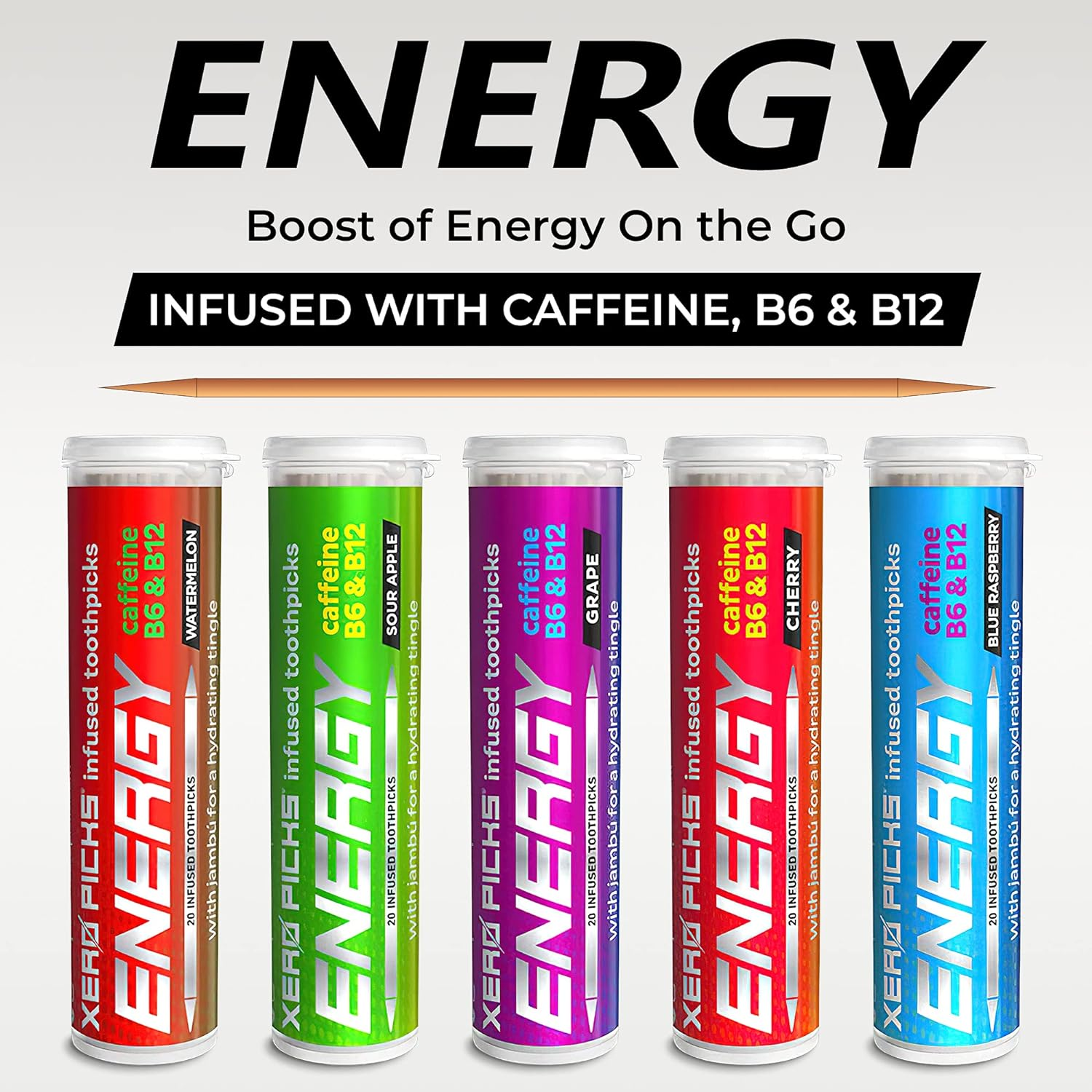 Xero Picks Energy Infused Flavored Toothpicks with Caffeine, B12 and B6 (Vari... - Picture 3 of 14