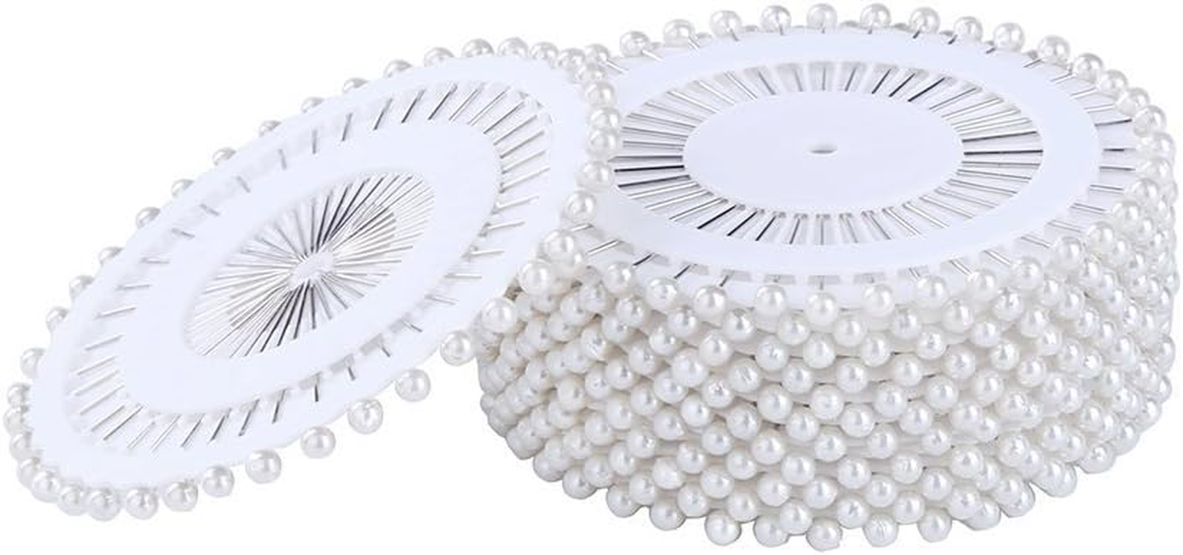 480 Pieces Silver round Pearl Head Straight Pins for Hand Crafts and Sewing Projects tion.