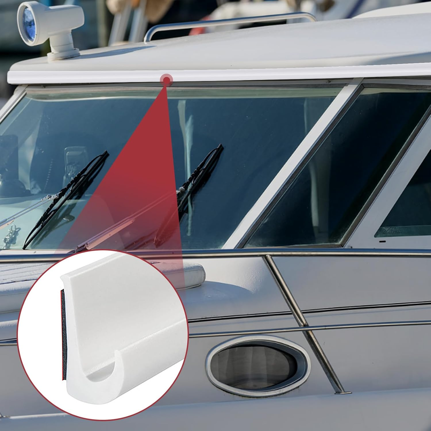 RV Rain Gutter, PVC Rain Gutter Self Adhesive, J Shape RV Rain Gutter for Mot... - Picture 10 of 15