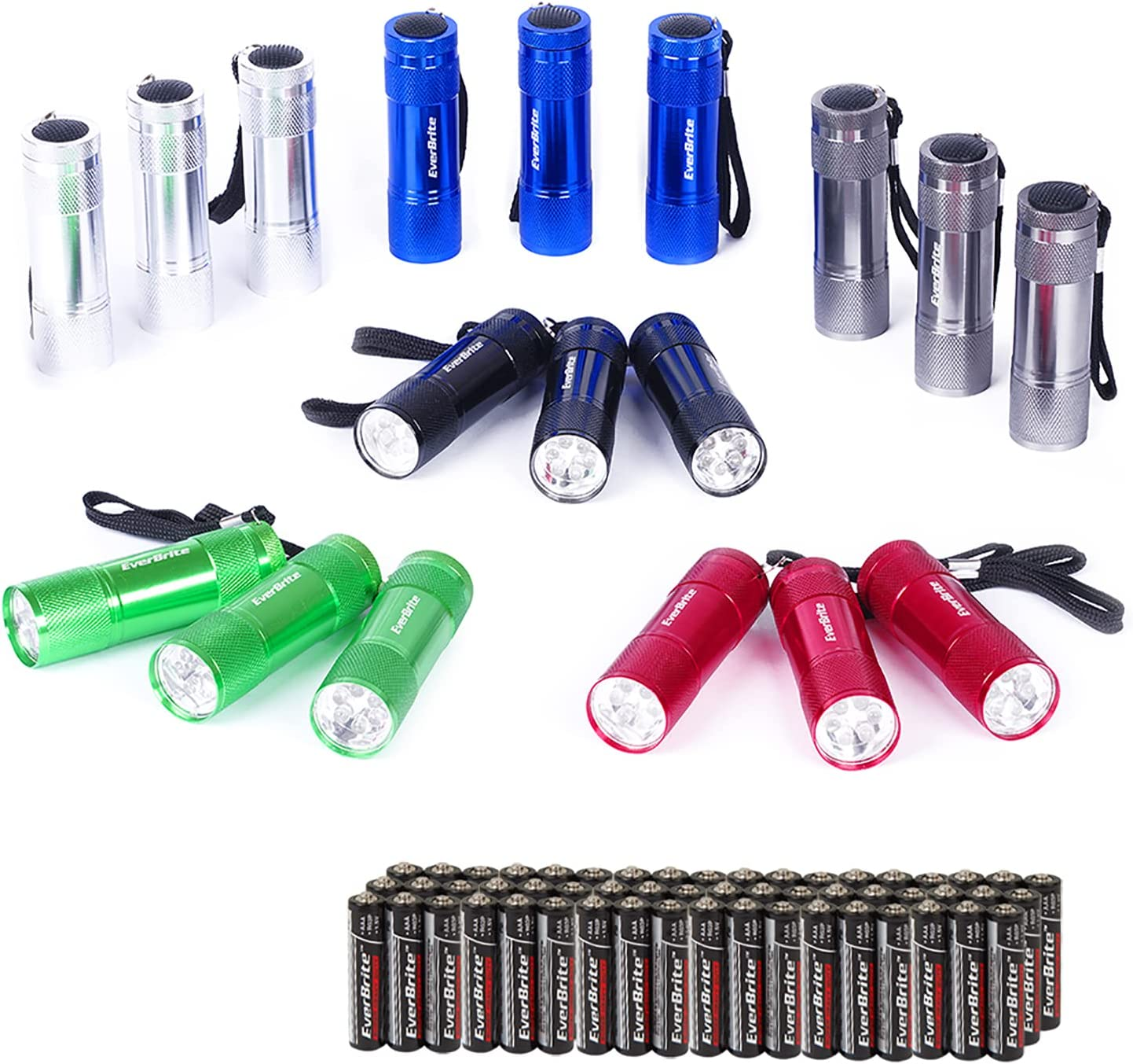 Doukesh Mini Torcia Portachiavi Torcia LED Set Torcia Elettrica Portatile Flashlight in Plastica Torcia per Campeggio,Emergenza,8PC