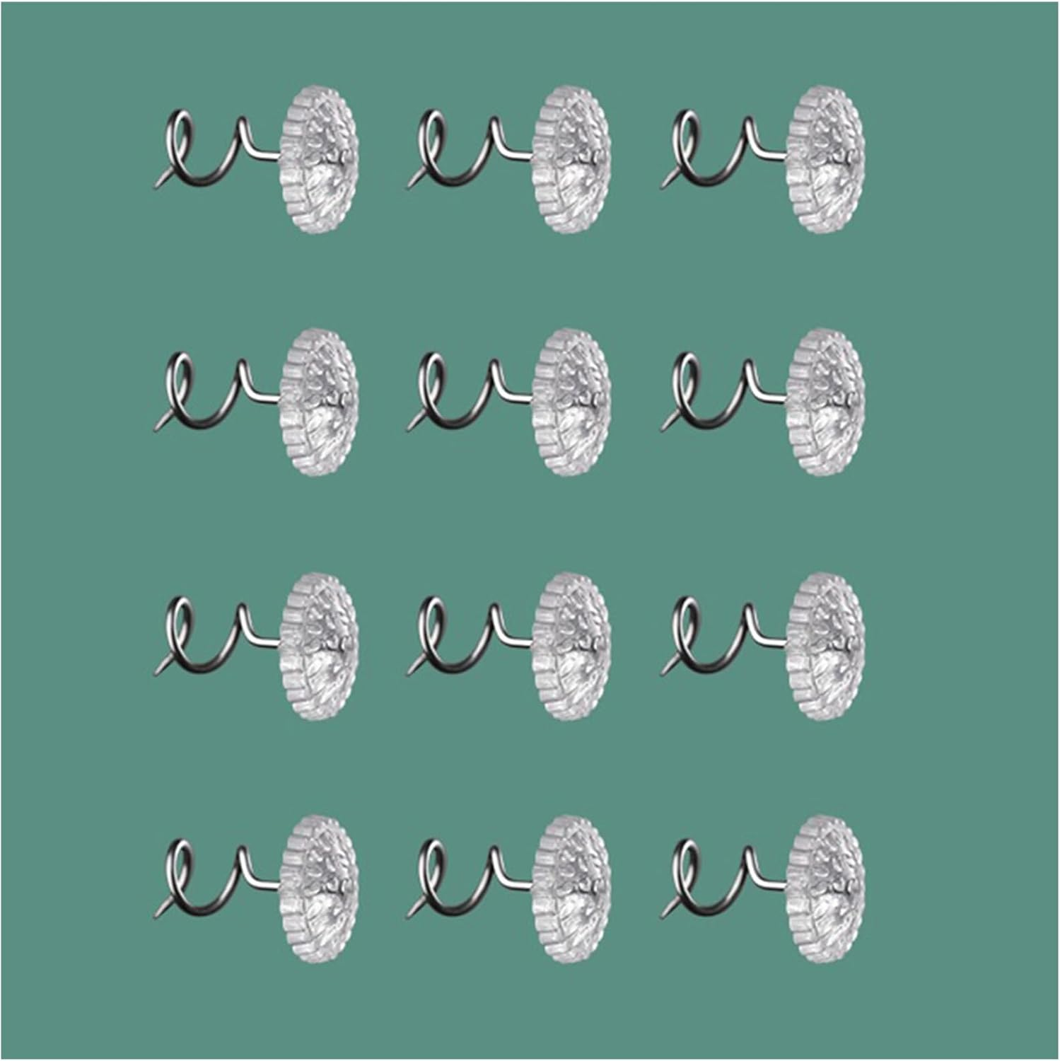 100 PCS Bed Skirt Pins with Clear Heads for Upholstery, Slipcovers and Bedskirts，Upholstery Pins Twist，Bed Skirt Pins - Upholstery Tacks Twist Pins for Sofa