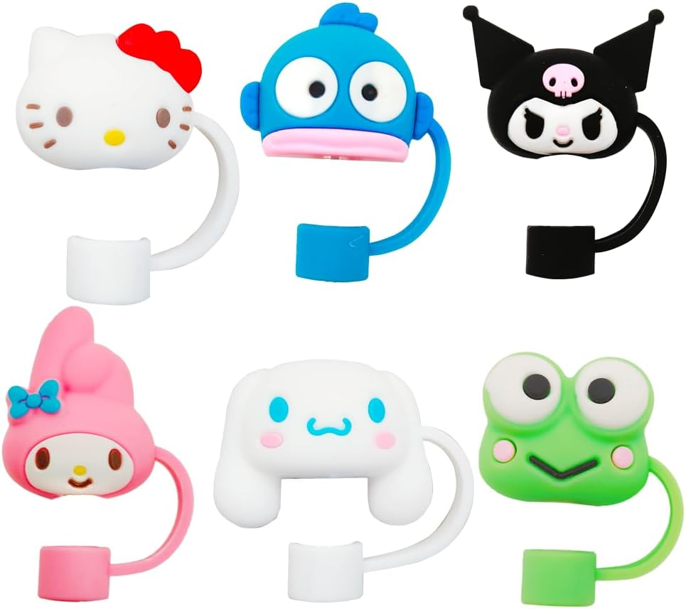 6pcs Kawaii Cute Straw Cover Cap for Stanley Cup, Straw Topper Compatible wit... - Picture 3 of 14