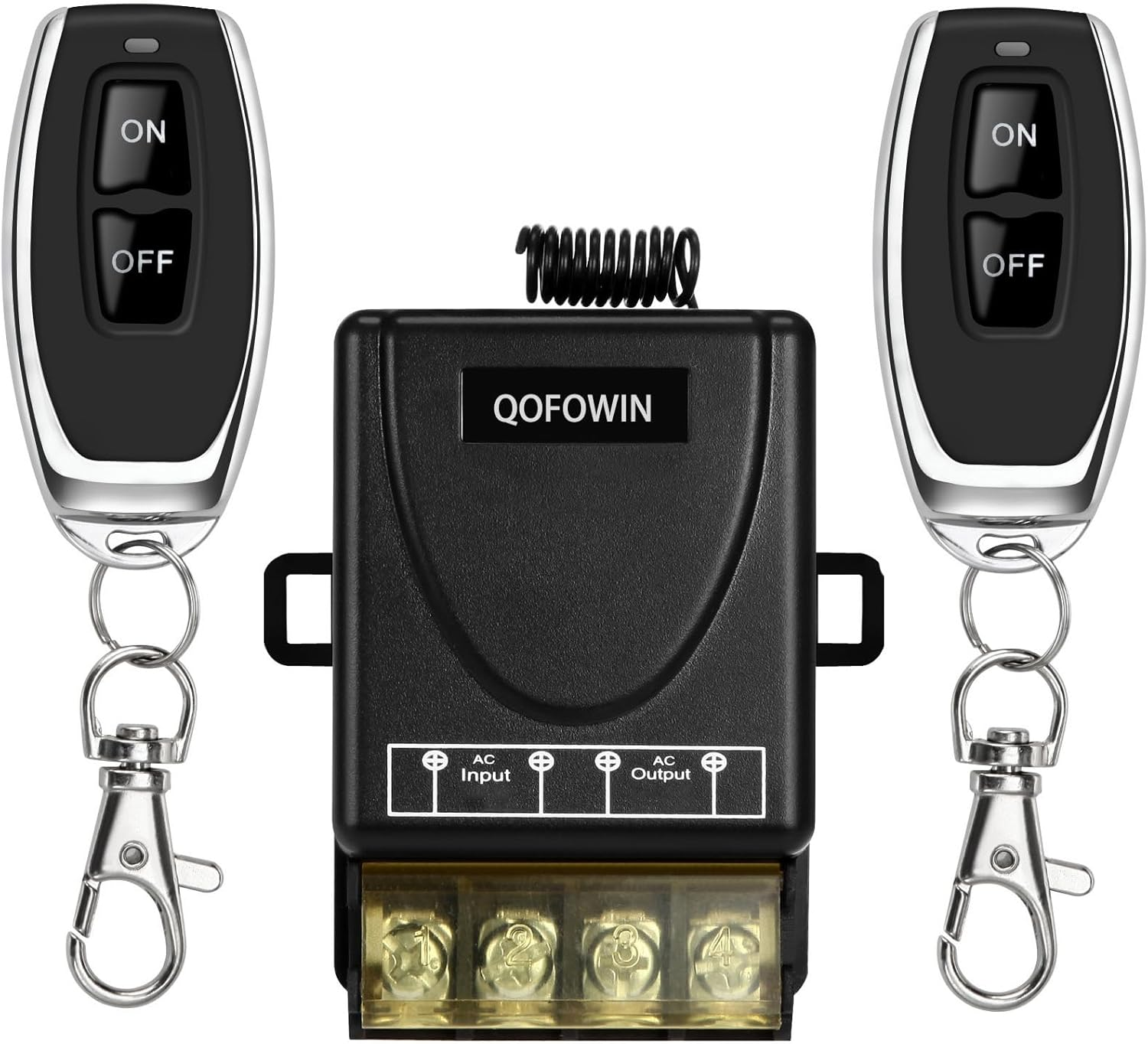 220V Remote Control Switch with 328Ft Long Range,Ac 120V Wireless Remote Switch with 30A Relay,230V 240V 110V Wireless Switch on off for Lights,Pump,Dust Collector and Motor,With 328Ft Long Range