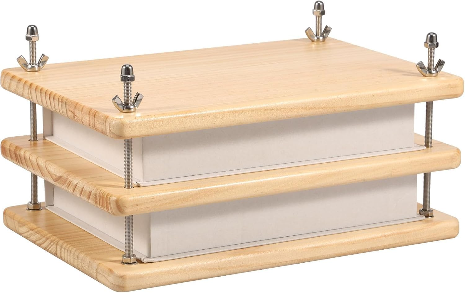 Book Press, Bamboo Wood Book Press Bookbinding, Portable Paper Press for Bookbinding, Practical Book Binding Kits, Binding Supplies for DIY Bookbinding Craft Enthusiasts Home Office