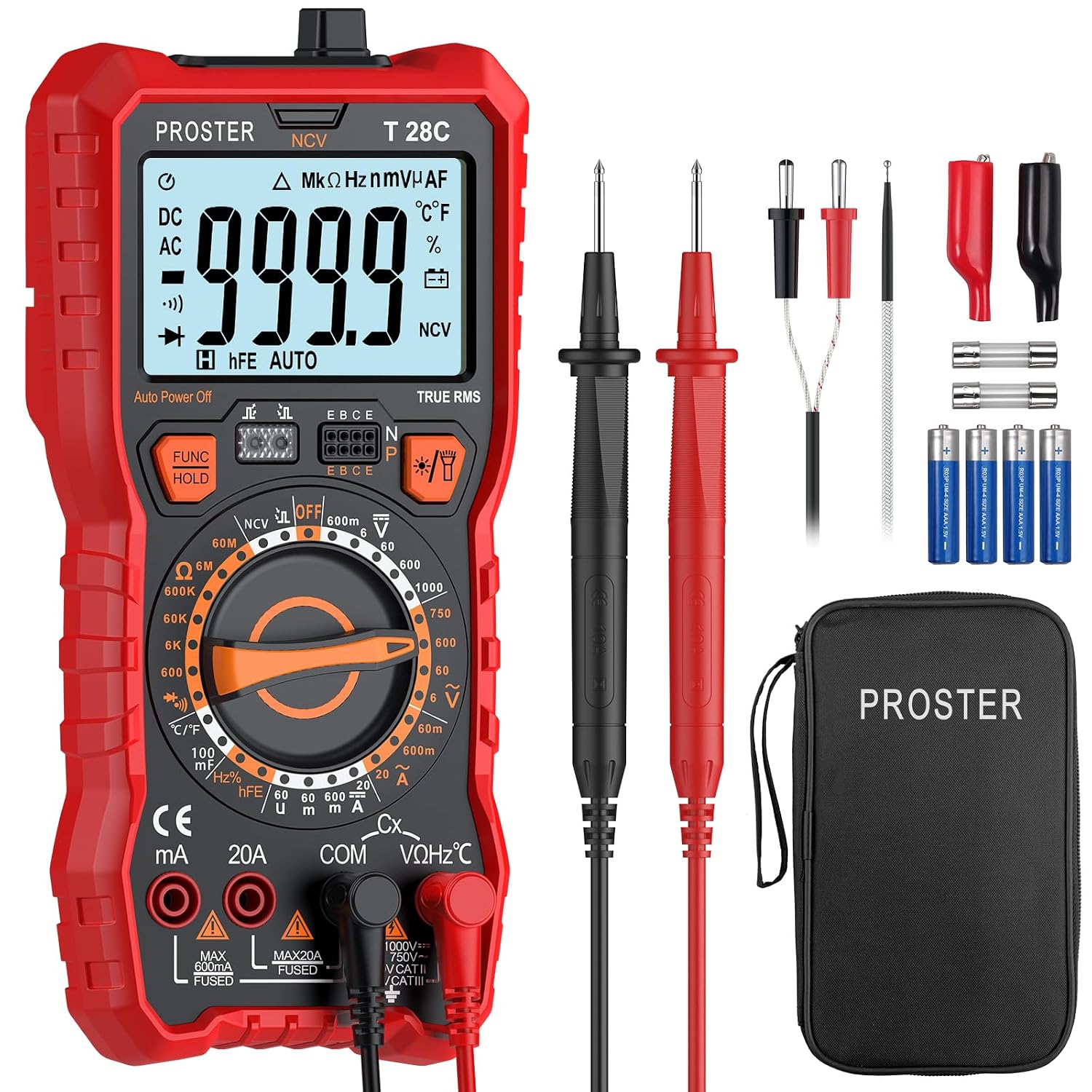 Digital Multimeter TRMS 6000 Counts Electrical Tester | Auto-Ranging Multi Meter