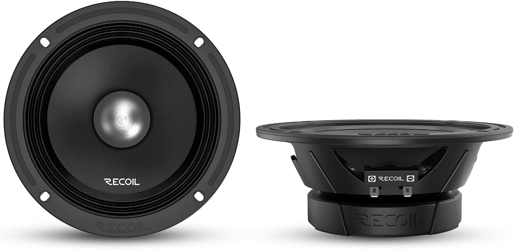RECOIL MS65-4P 6.5-Inch Midrange Pro Audio Car Speakers, 600 Watts