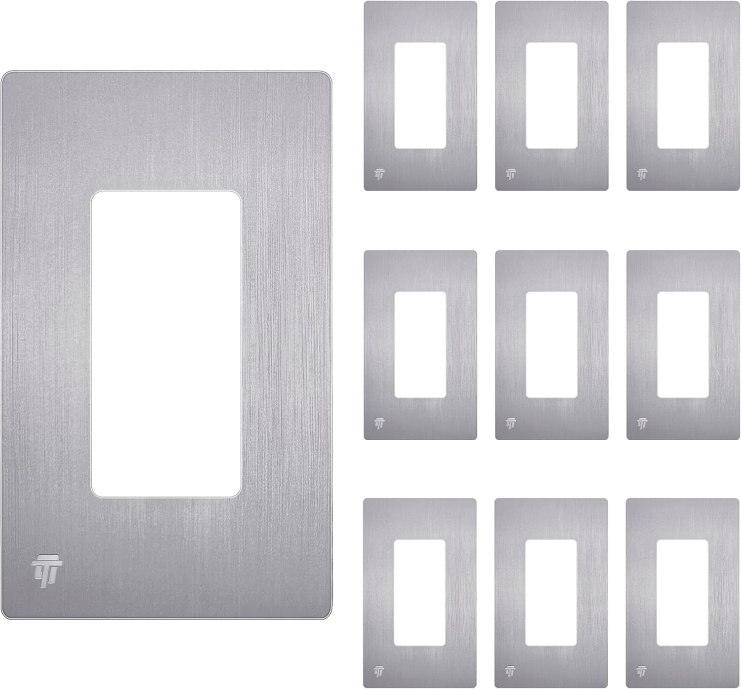 Elite Series Screwless Decorator Wall Plate Child Safe Outlet Cover, Glossy, Size 1-Gang 4.68