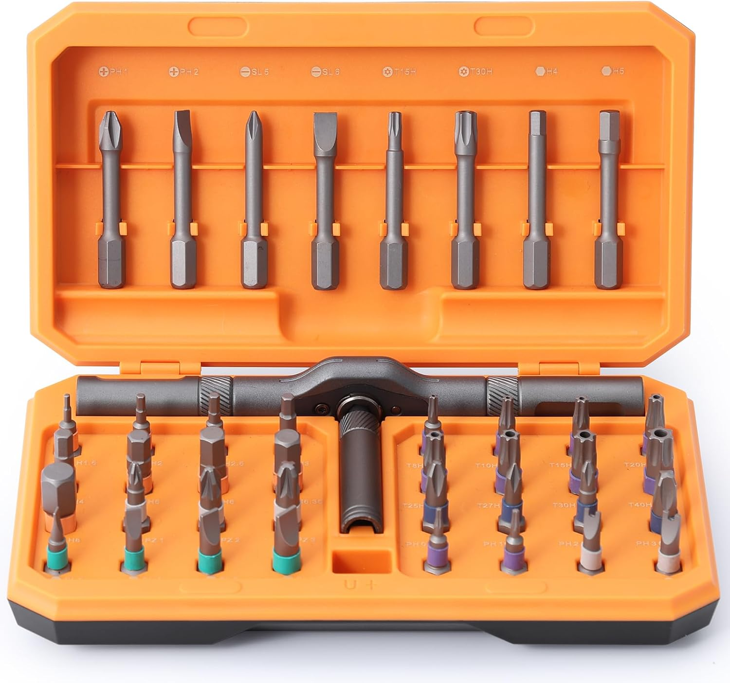42 in 1 Magnetic Screwdriver Set, DIY Ratchet Screwdriver Set, Multi Bit Magnetic Drive Set with Detachable Ratchet Handle, Portable Compact Repair Tool Kit for Home Furniture Computer Bicycle