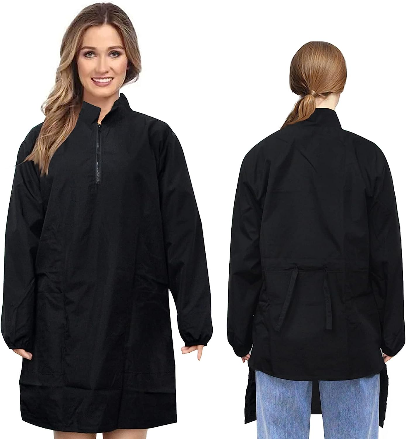 Dog Grooming Smock Barber Jackets for Women Men Pet Cat Groomer Smock Hairdresser Smock Apron Long Sleeve