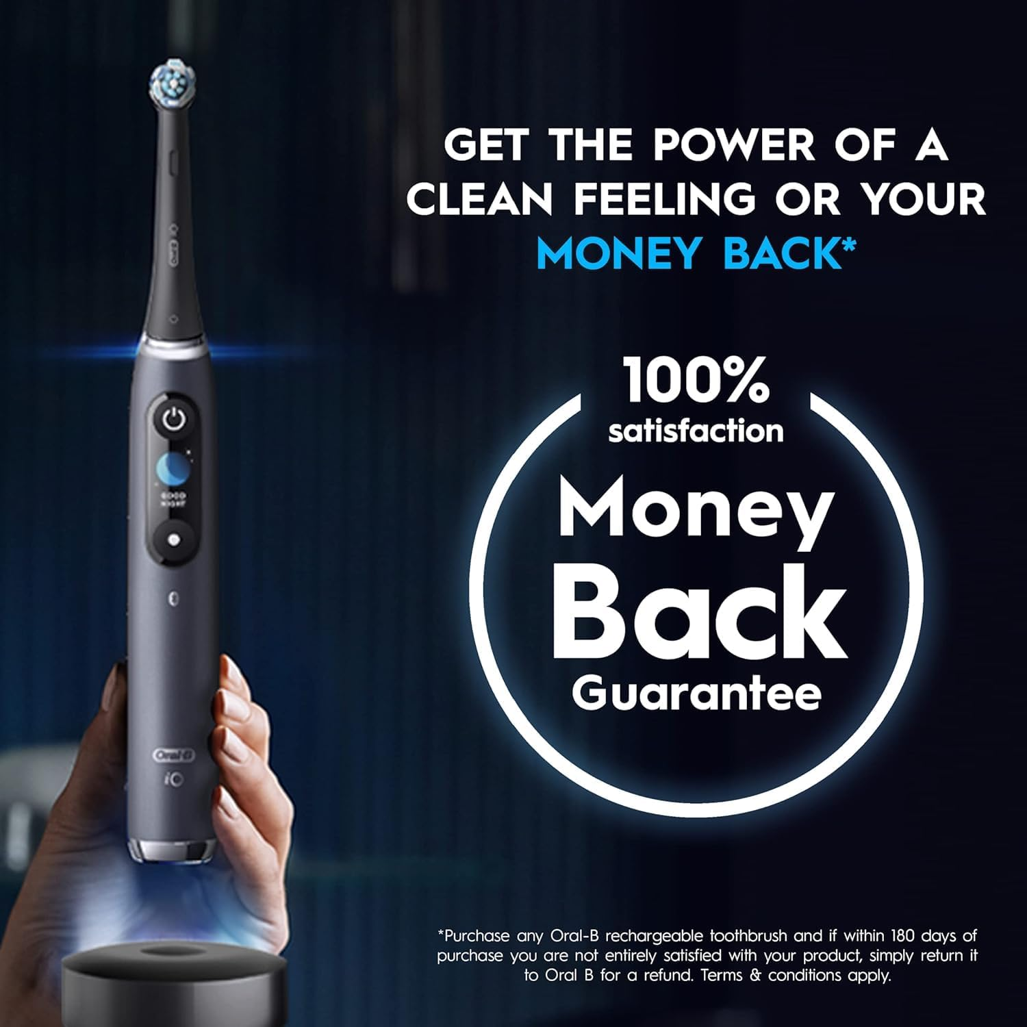 Oral-B iO 7 Ultimate Clean Electric Toothbrush with Travel Case, Magnetic Cha... - Picture 8 of 14