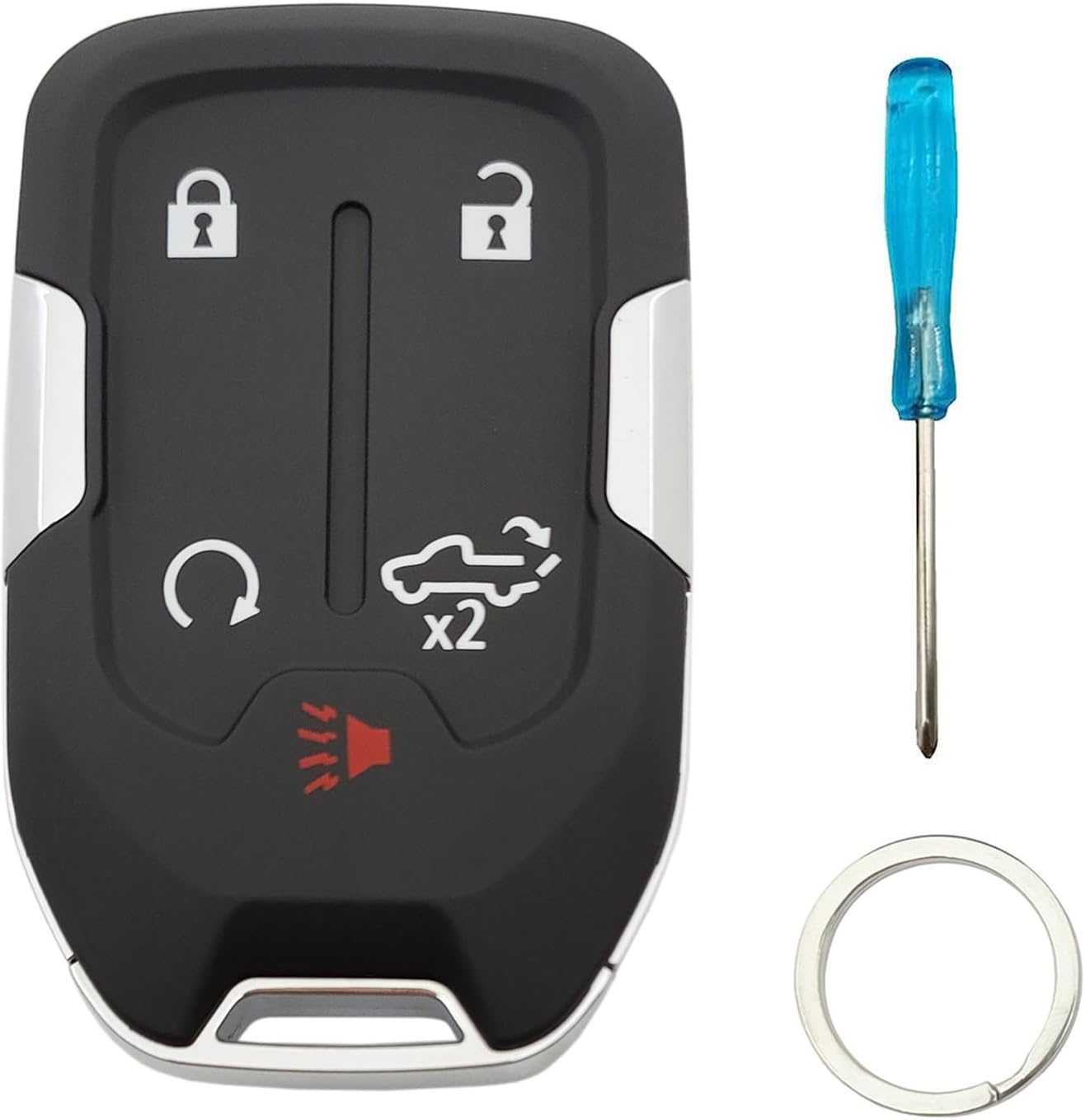 Key Fob Cover For 2019-2022 Chevy Silverado & GMC Sierra 5 Buttons No Chip New
