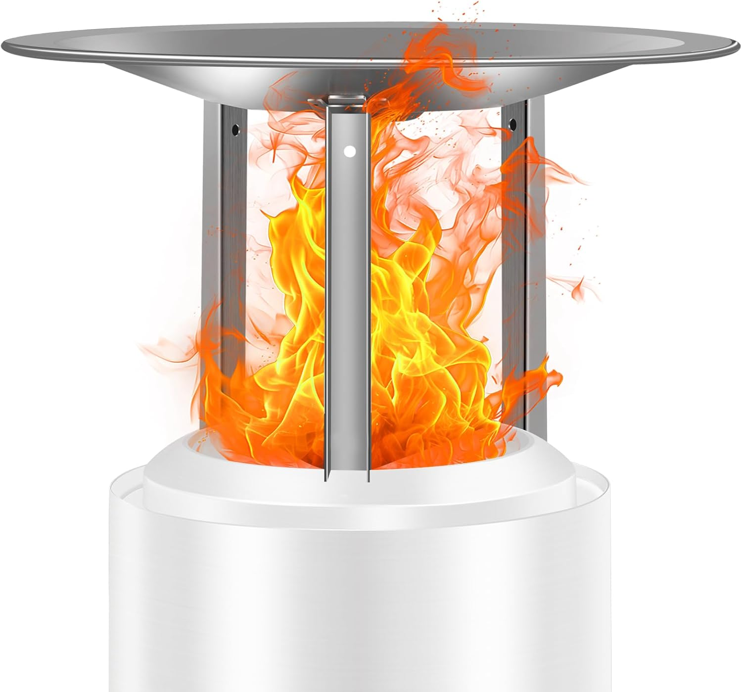 For Mesa Heat Deflector, Heat Deflector for Solo Stove Mesa Fire Pit, Captures/Redirects Warmth for Mesa Fire Pit Accessories, 3 Detachable Legs, 304 Stainless Steel 5.5 X 7.48 In