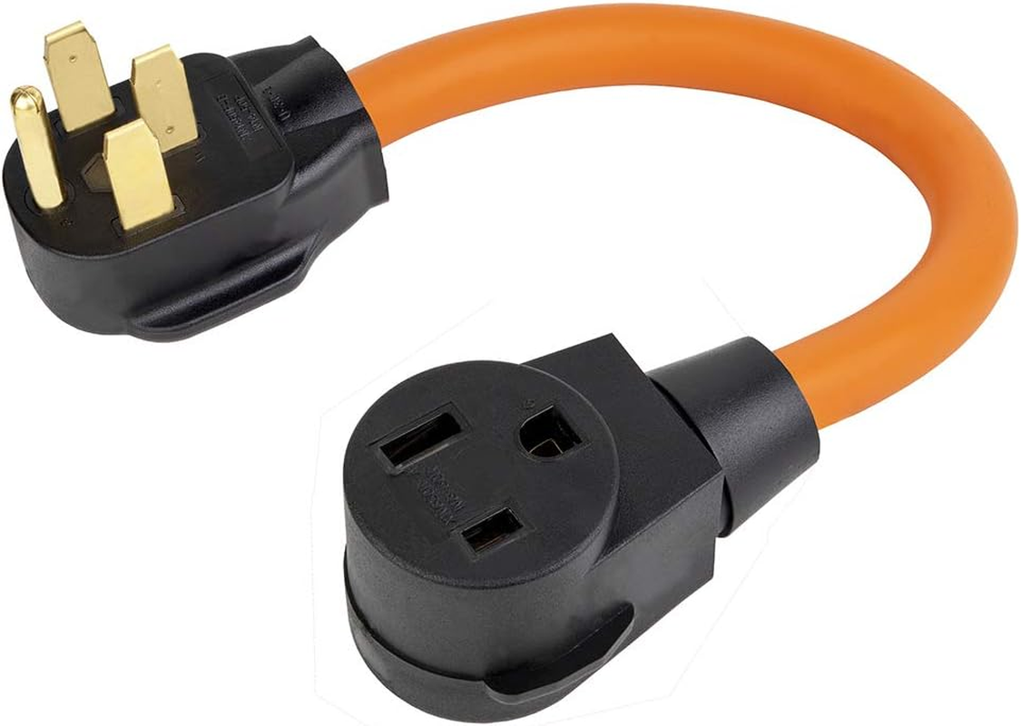 1.5-Feet Nema 14-50P to 6-50R Adapter Cable 250V Heavy Duty STW 8AWG 6-50 Welder Adapter, 50Amp 4-Prong Blade to 3-Prong 6-50 Female Adapter, 50A Dryer 14-50P to Welder 6-50R 50A