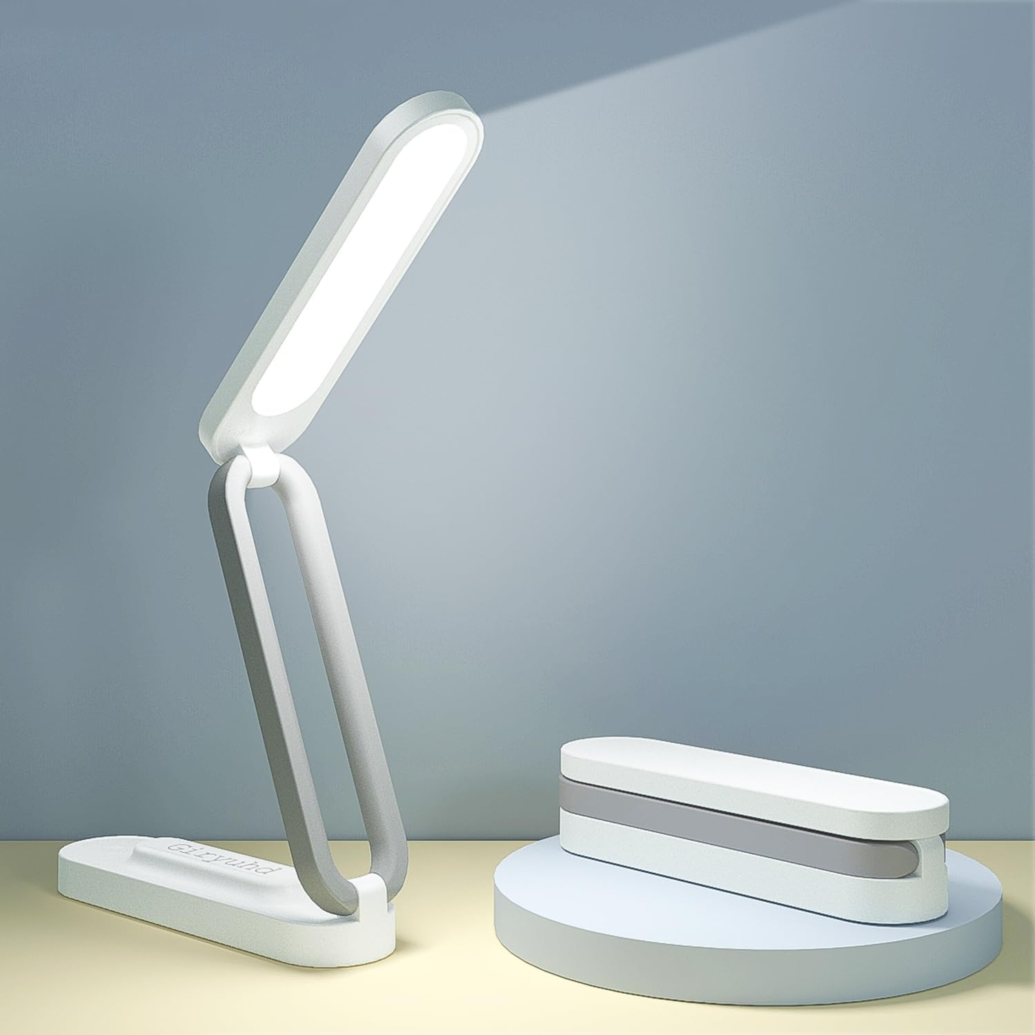 Lampara de Escritorio LED Recargable y Plegable 3 Niveles Brillo Portable White