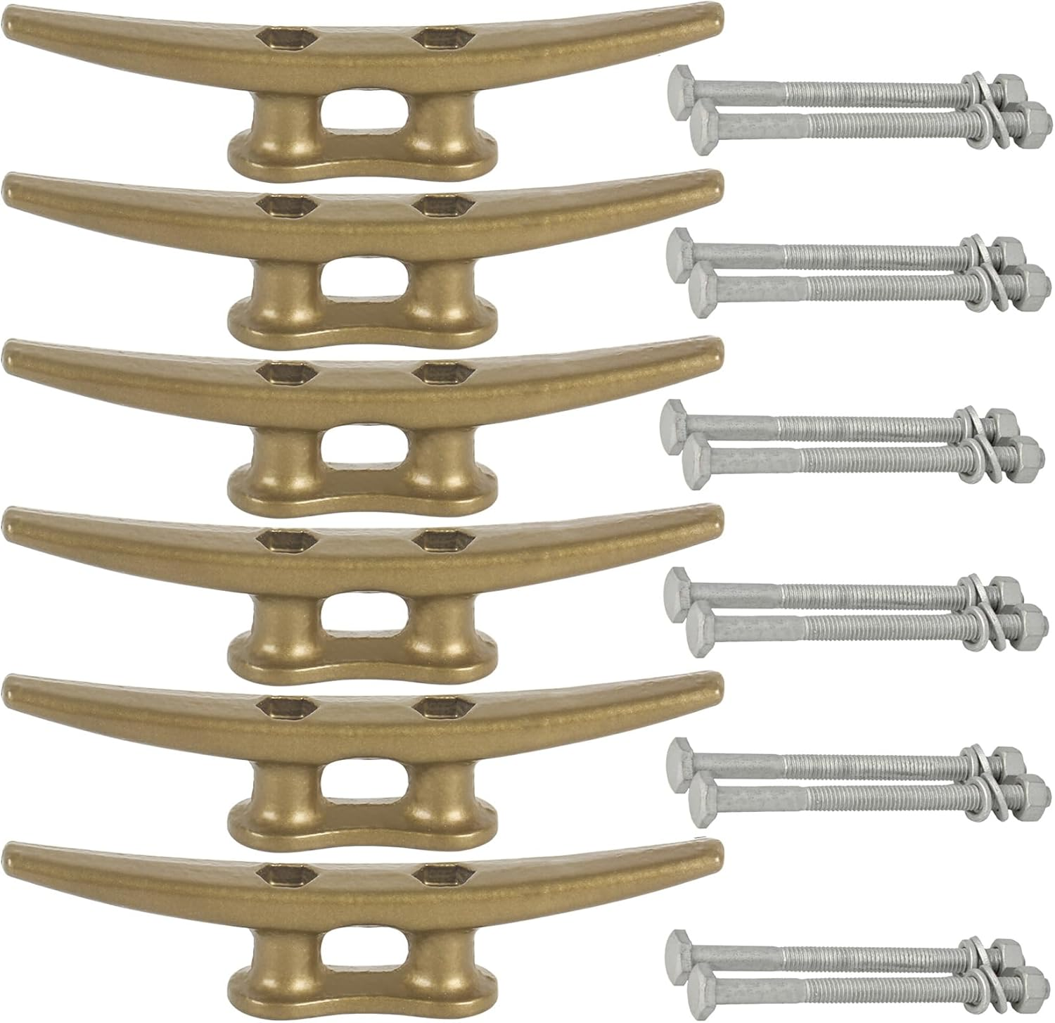 6 Inch Dock Cleats Boat Cleats 4/6 Pack, Boat Dock Cleats Rope Cleat with Hardware Ideal for Boat, Decks, Piers for Tying up Boats,Marine Decor,Boat Ties - 3 Color