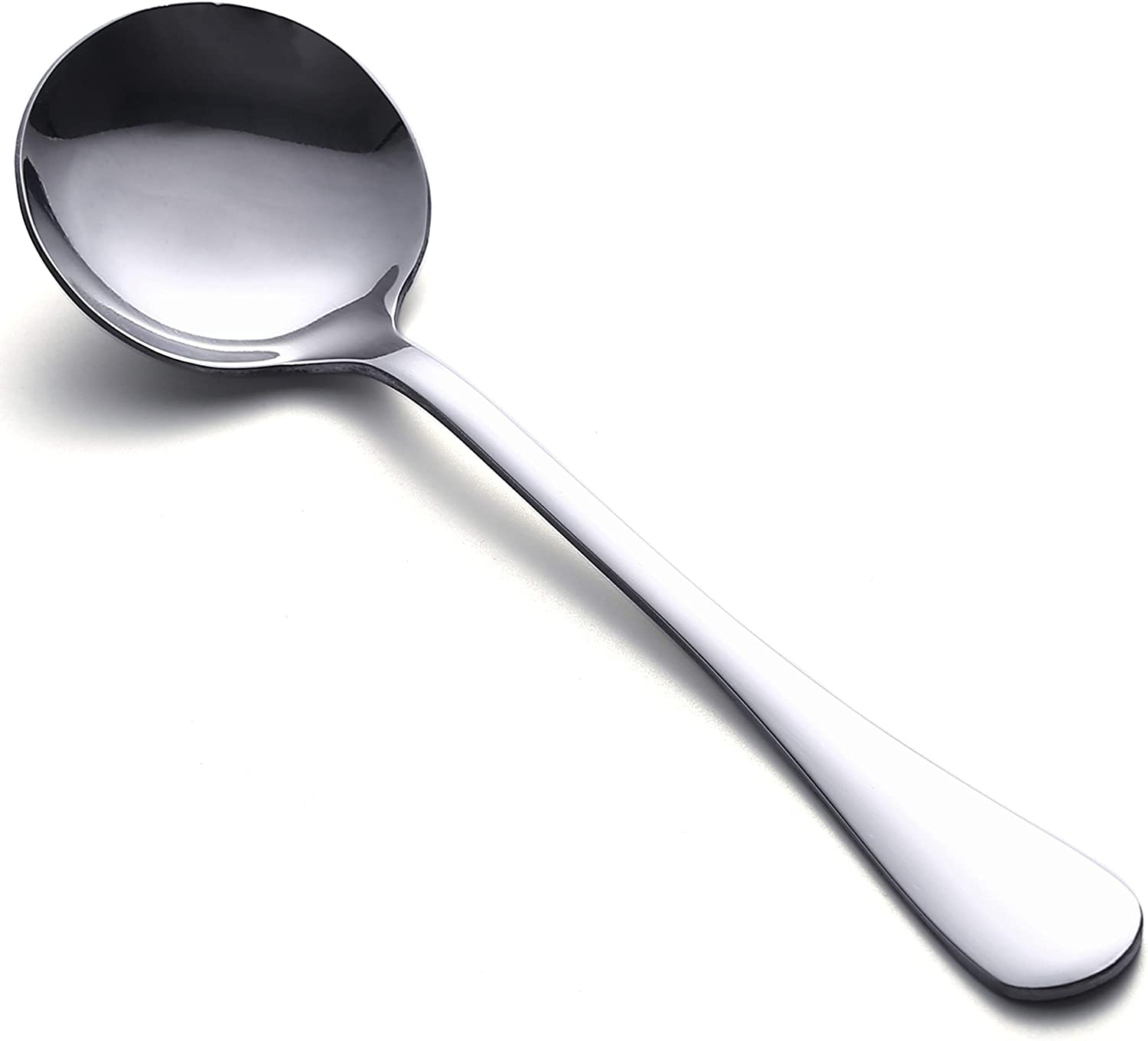 Soup Spoons 8-Piece Premium Stainless Steel Spoons round Spoons, Heavy-Weight Soup Spoons Spoon Set Flatware Set