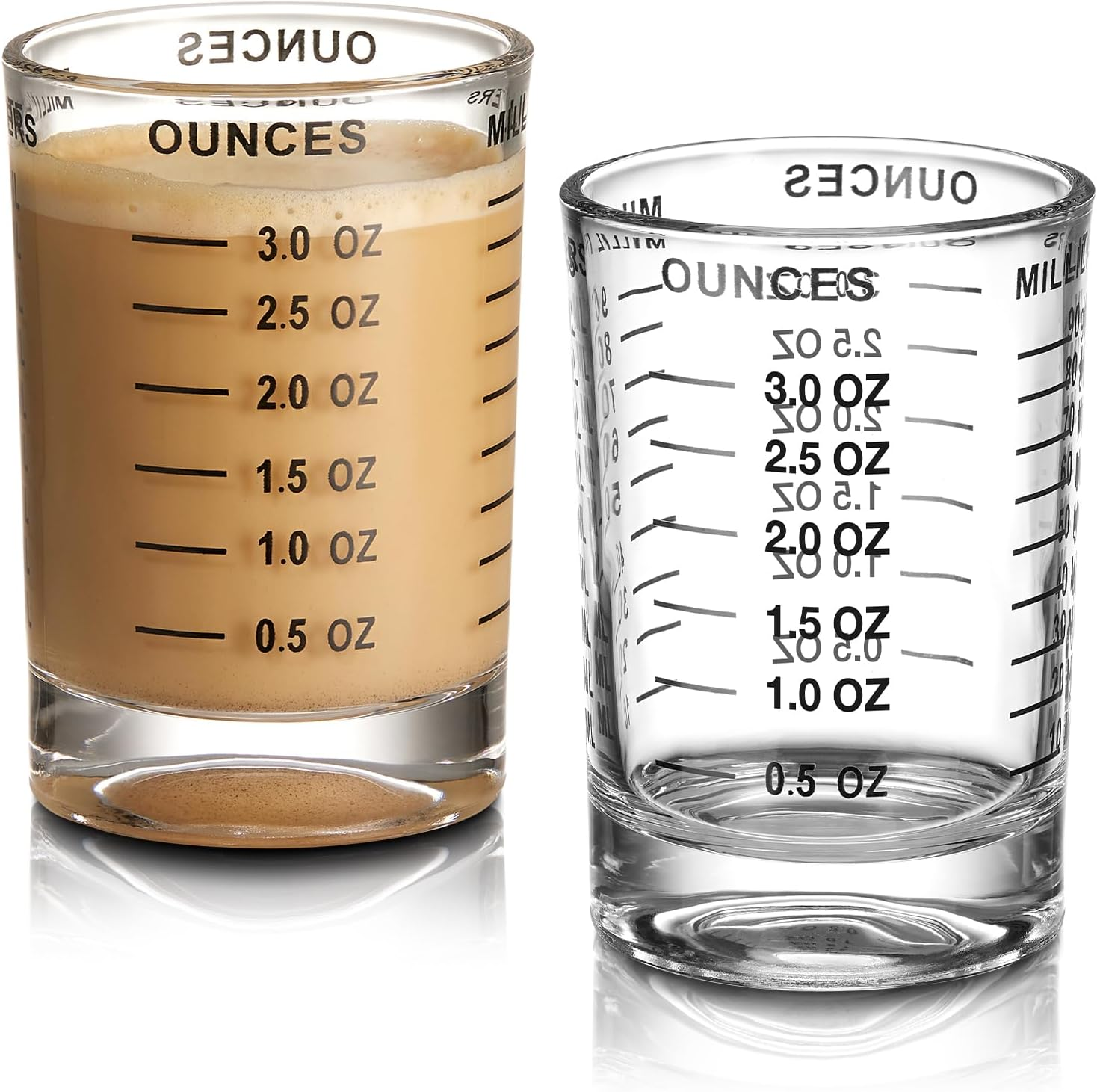 Confident buy✨✨ 2pcs Shot Glass Measuring Cup, 3oz Heavy Base Jigger, Espresso 