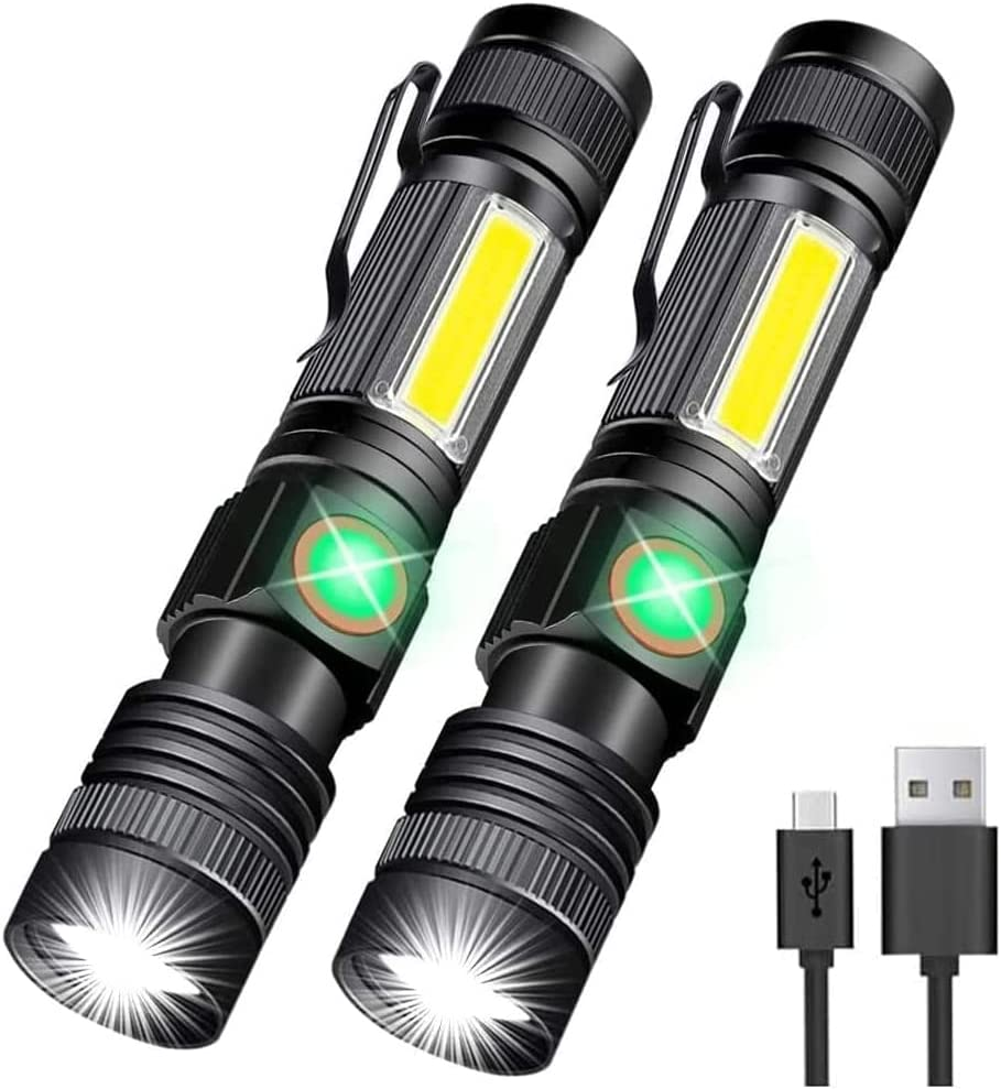 USB Rechargeable Magnetic LED Flashlight - 2000LM - Waterproof - Tactical
