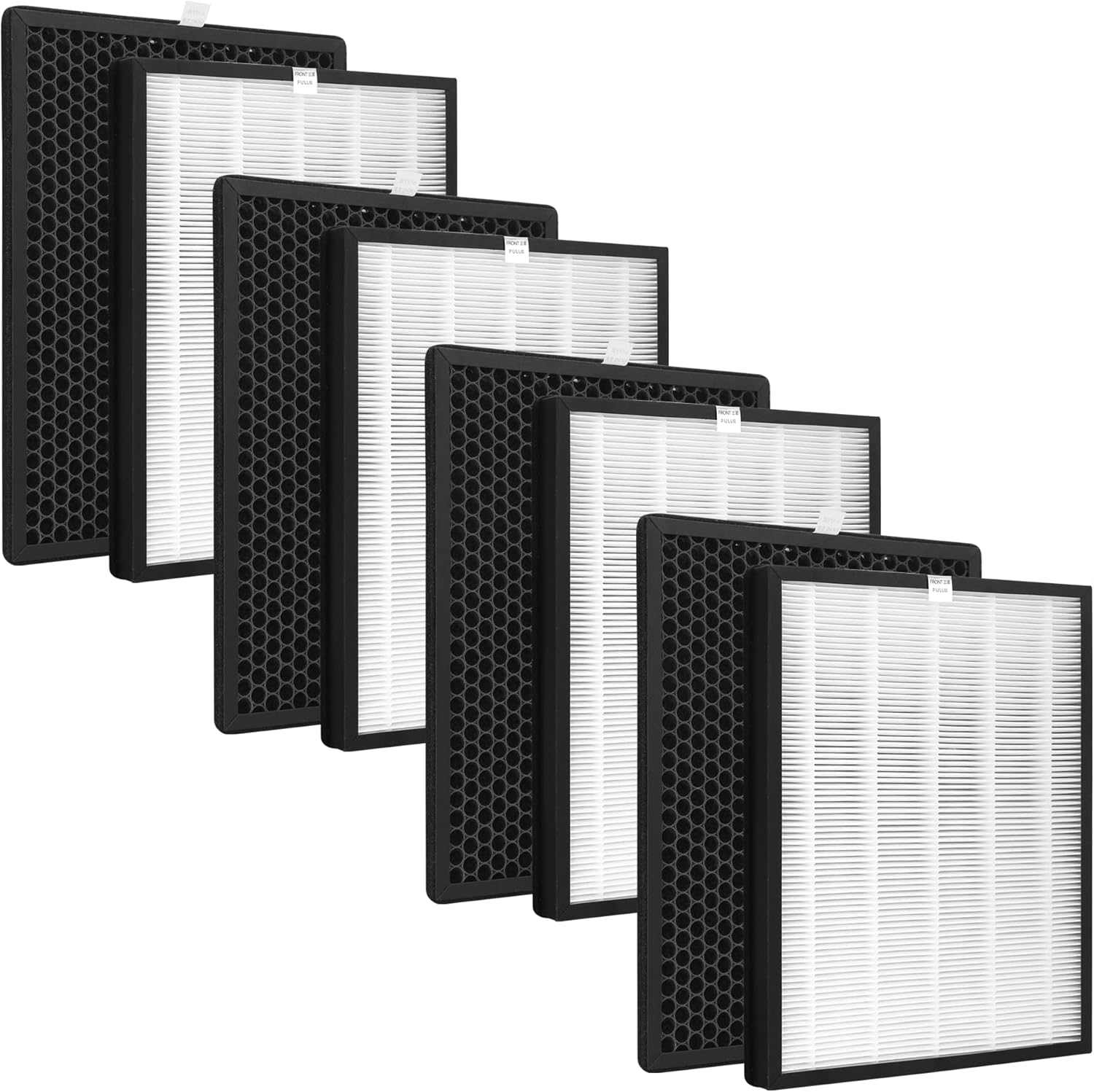 4 Sets True HEPA Replacement Filters for Alexapure Breeze AP-B102 and 3049 Air Cleaner Purifier, 4 HEPA Filter and 4 Activated Carbon Filter