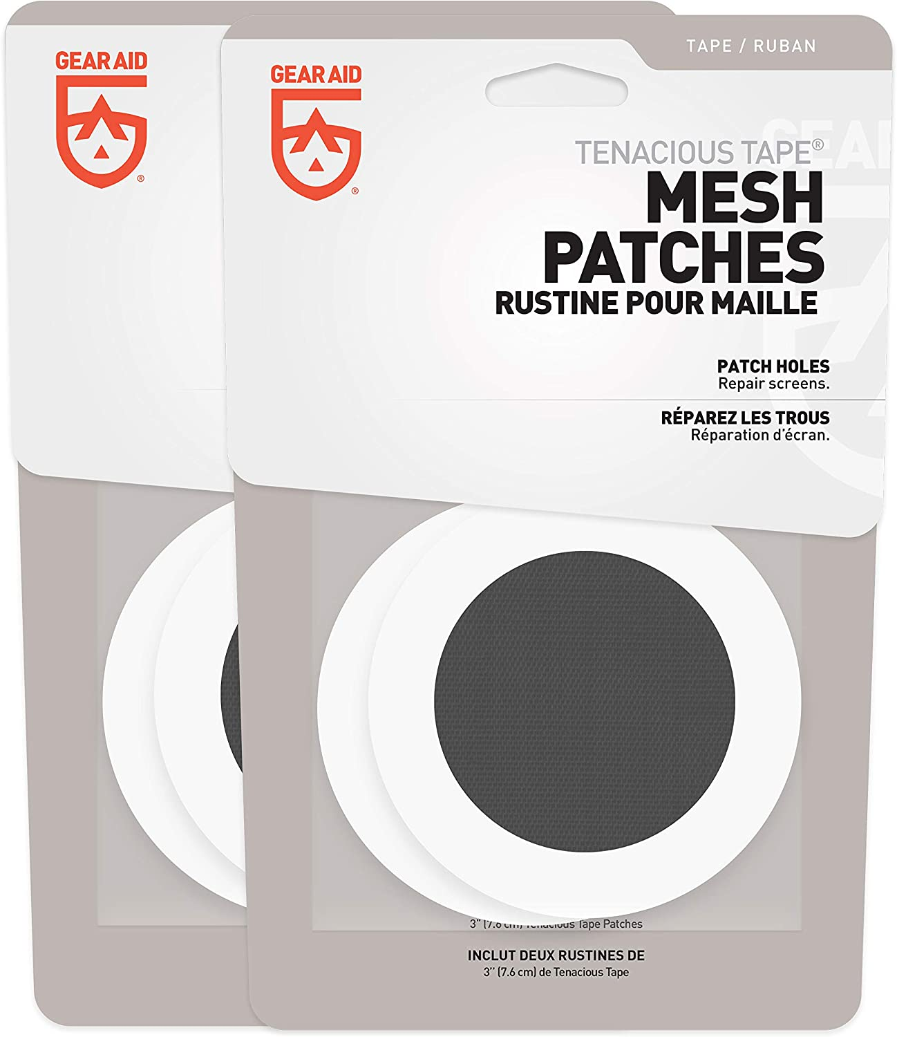 Tenacious Tape Mesh Patches for Tent and Bug Screen Repair, 3” Rounds