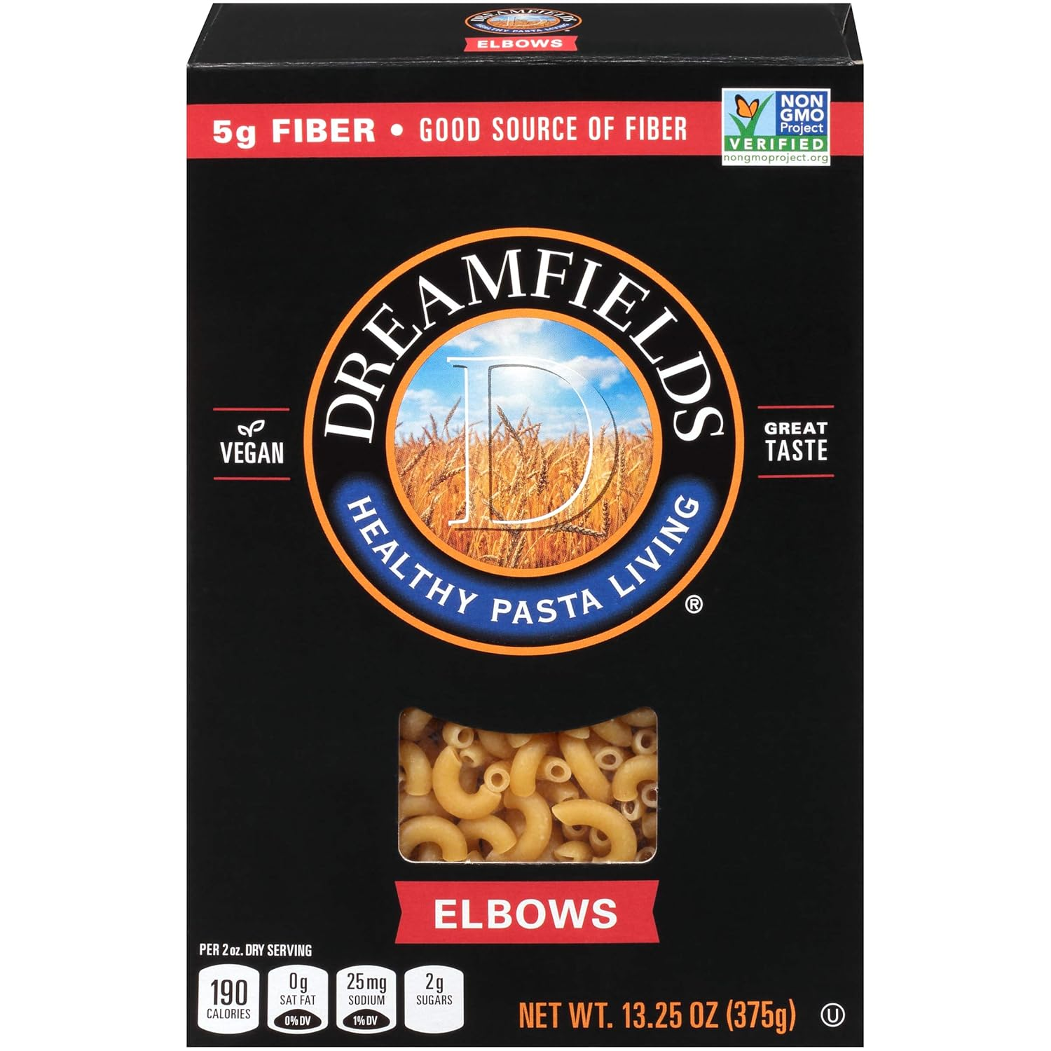 Healthy Pasta Living Elbows, 13.25-Ounce Boxes (Pack of 6)