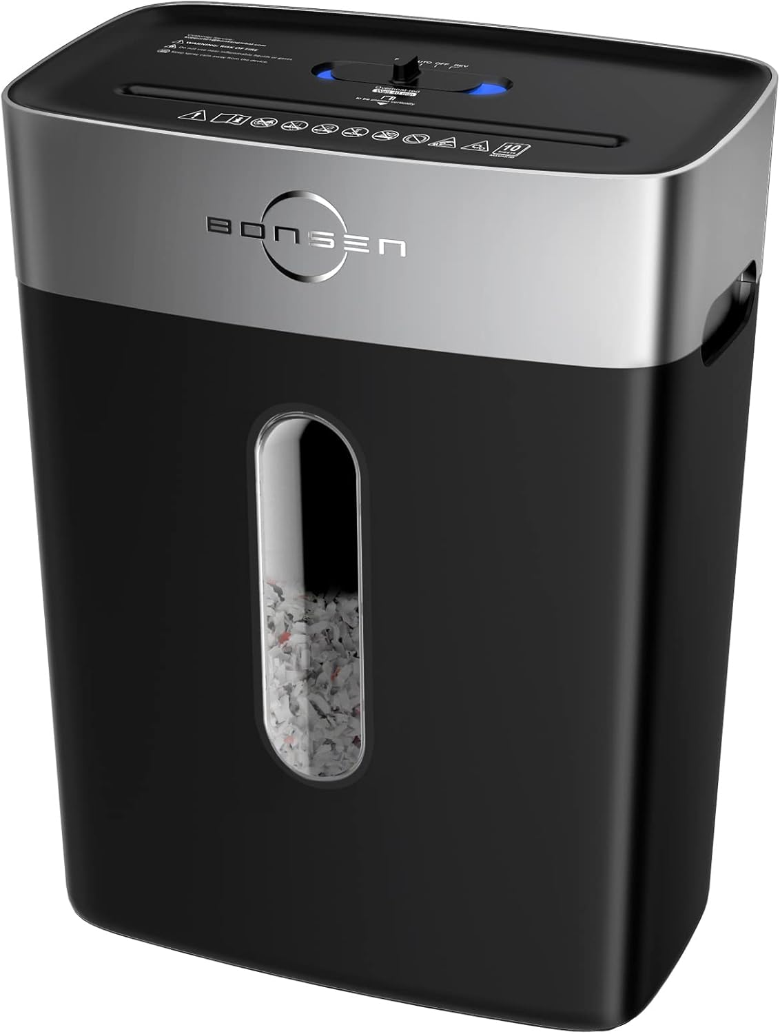 Paper Shredder for Home Office, 4 Gallons Bin, 10-Sheet Cross-Cut Shredder, P-4 High Security Level, Quiet Credit Card Shredder with Jam Proof System (S3201)
