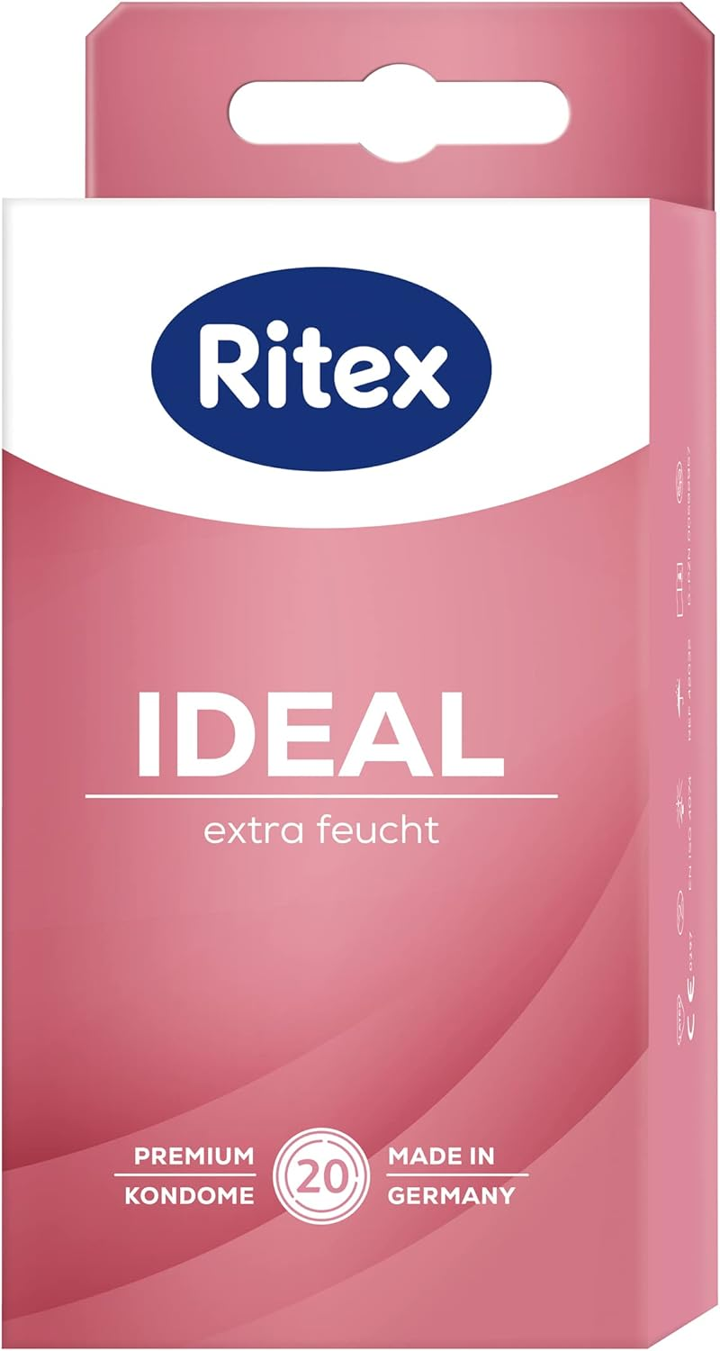 Ritex IDEAL Kondome, Extra Feucht, Extra Gleitmittel, 20 Stück, Made in Germany