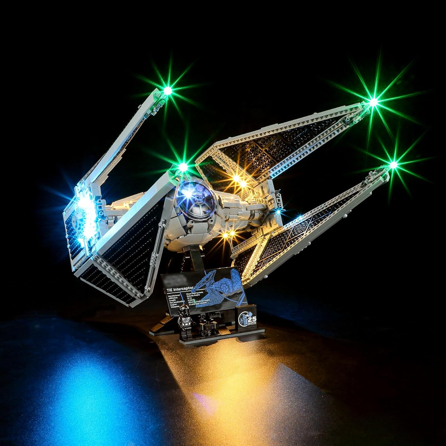 Led Light for Lego 75382 Tie Interceptor Building Blocks Model,Design and Configuration Compatible with Model 75382(Led Light Only, Not Building Block Kit)