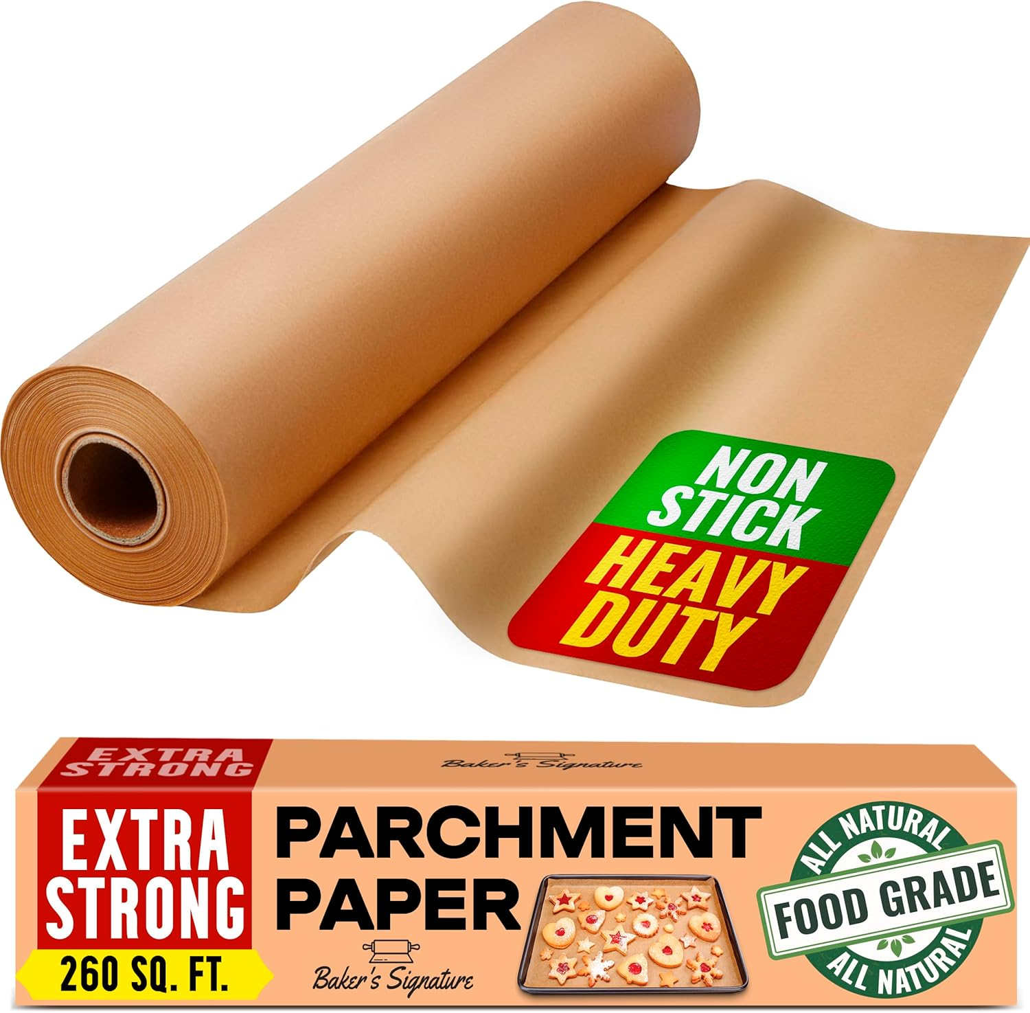 Parchment Paper for Baking 260 Sq.Ft Heavy Duty Non-Stick