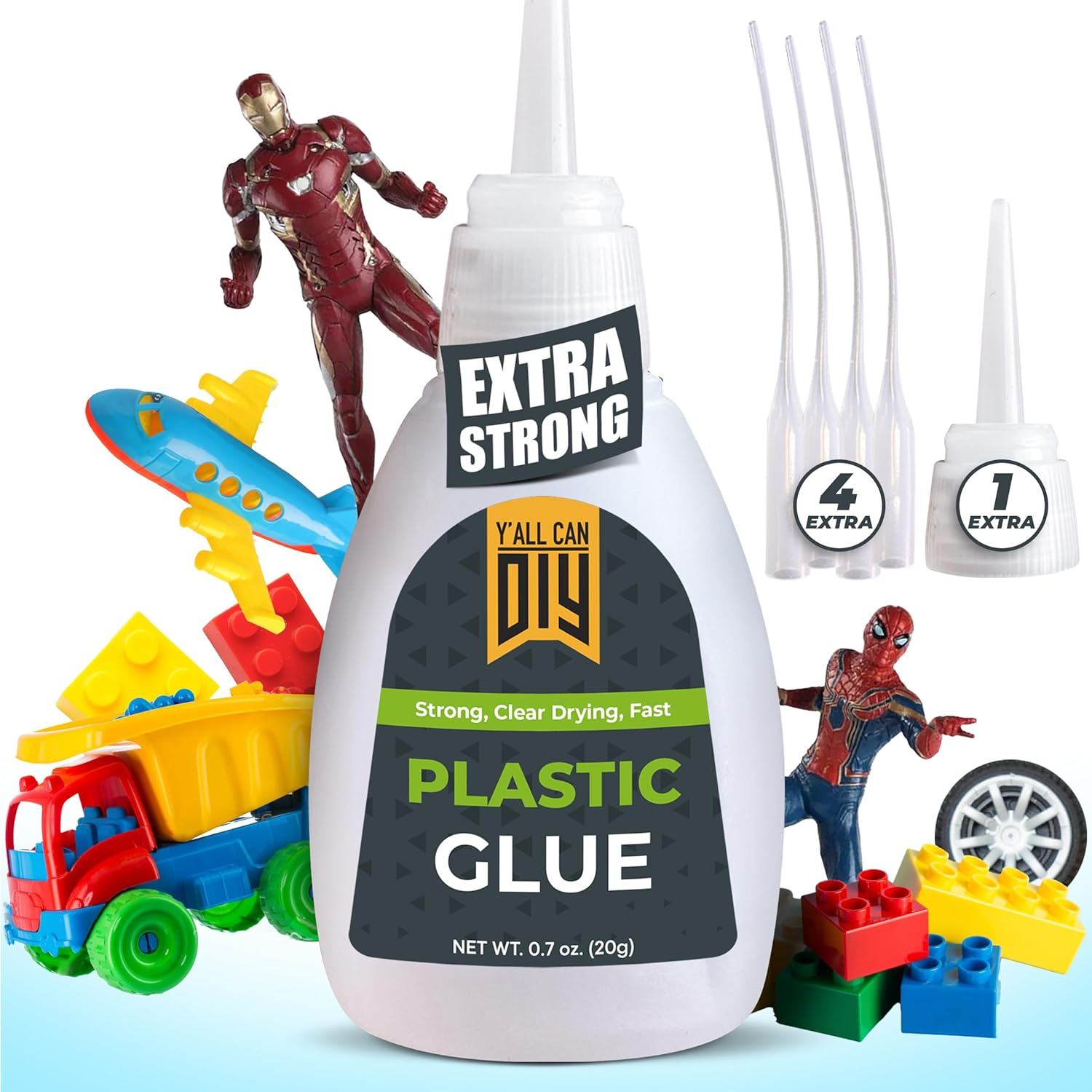 Super Glue for Plastic, 20g | Heavy-Duty Adhesive for Legos, Miniatures, 3D Printing