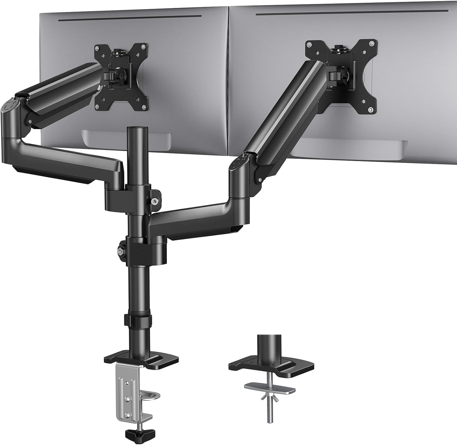 Dual Arm Monitor Stand for 32-inch Screens | Max Height 20.87