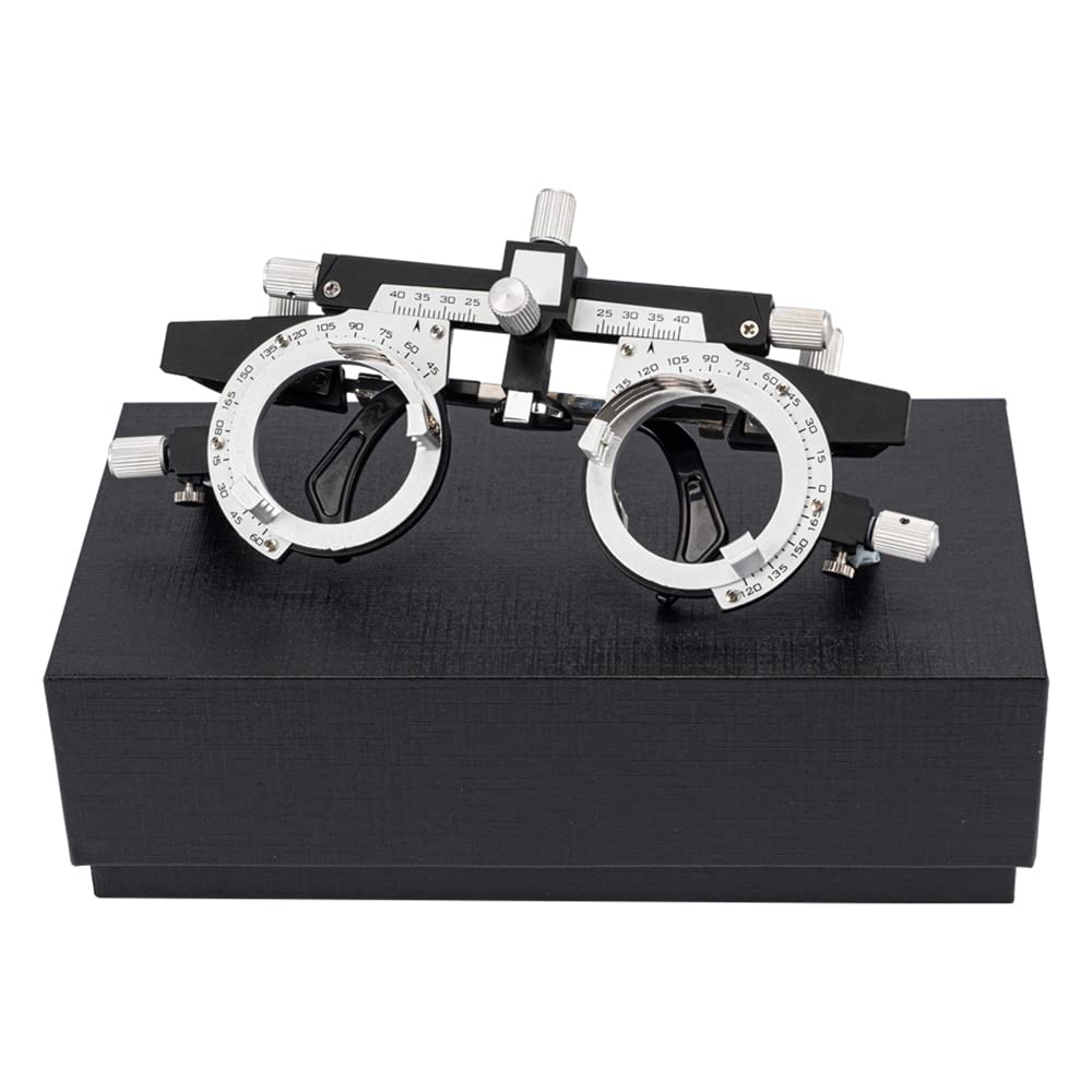 AISITSY Optical Trial Lens Frame Eye Check Trial Frame Fully Adjustable Optical Frame for Optometry and Optician Glasses Testing and Fitting (50-80)