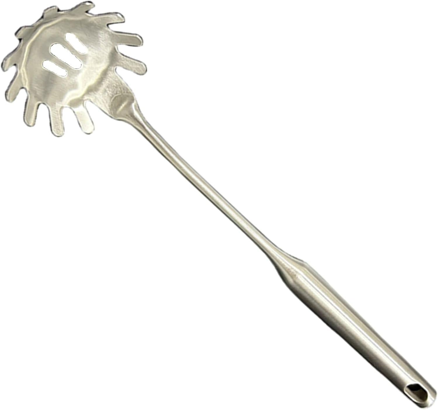 Pasta Spoon Server 304 Stainless Steel Slotted Spaghetti Ladle Kitchen Colander and Strainer Scoop Cooking Utensils Heat Proof Strong Sturdy Easy to Clean