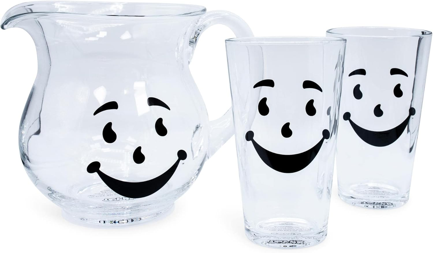 Kool-Aid Man Pitcher & 2 Pint Glasses | Fun Beverage Dispenser Set