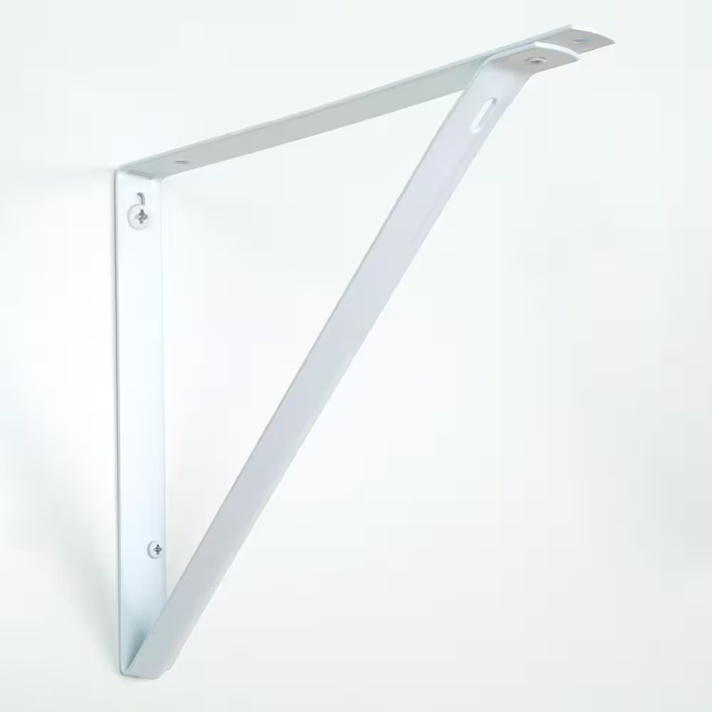 10-1/4 In. X 1 In. 250 Lbs. White Steel Shelf Bracket