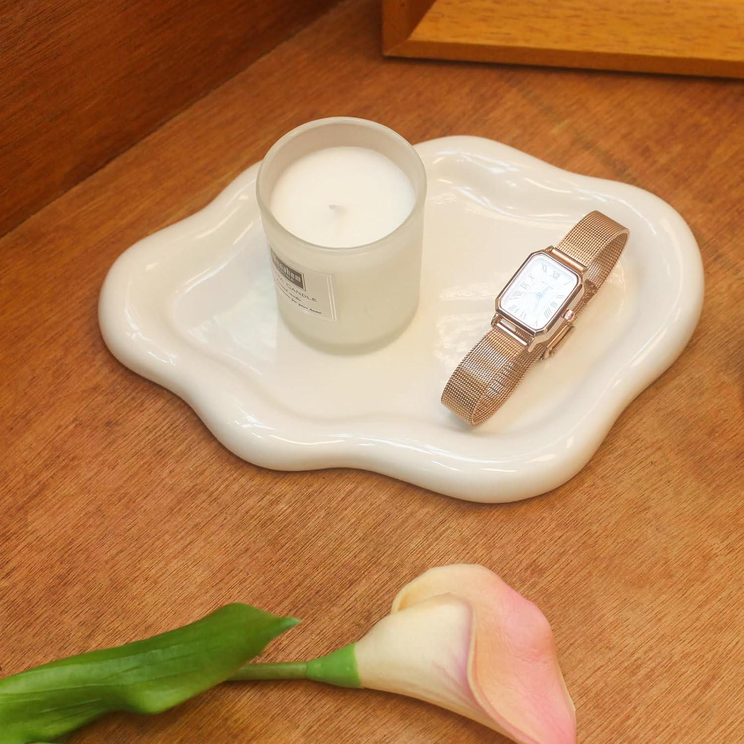 White Ceramic Cloud Jewelry Trinket Tray