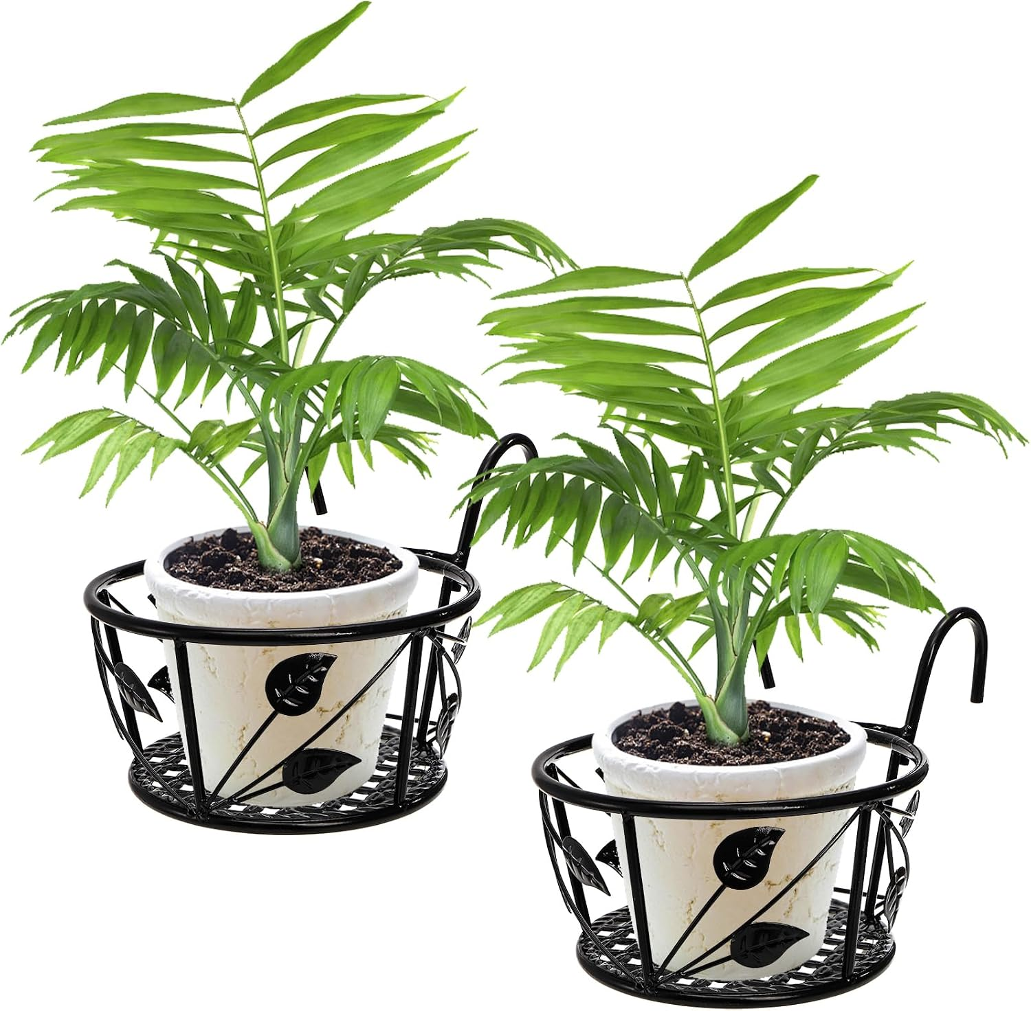 Soportes Metalicos Colgantes para Macetas y Plantas Paquete de 2 Piezas