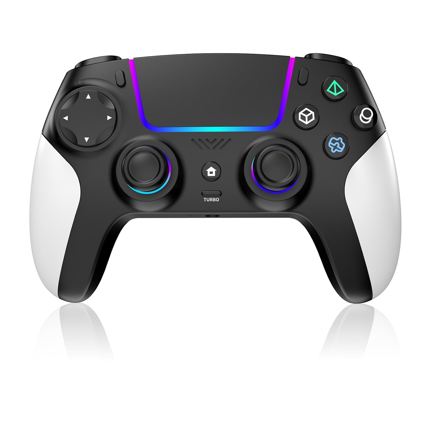 Wireless Controller for PS5 with RGB LED,TURBO, Dual Vibration, 6