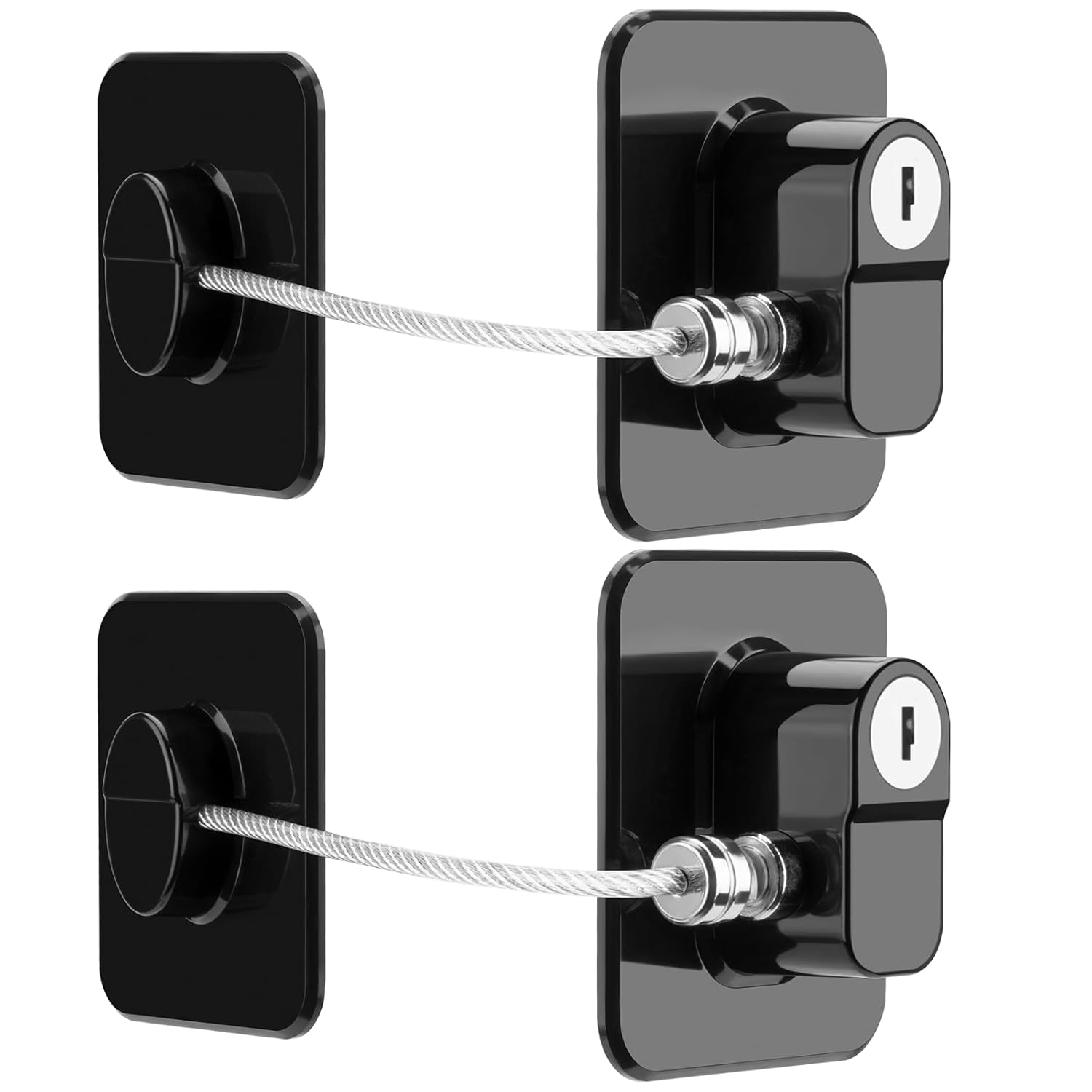 2Pcs Refrigerator Lock For Kids Upgraded Fridge Lock With Keys Freezer Door Lock