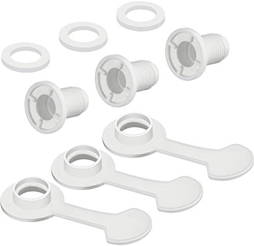 3 Sets Cooler Drain Plug Replacement for Coolers Cooler Plug White Replacement Triple Snap Drain Assembly for Coolers Shaft Length