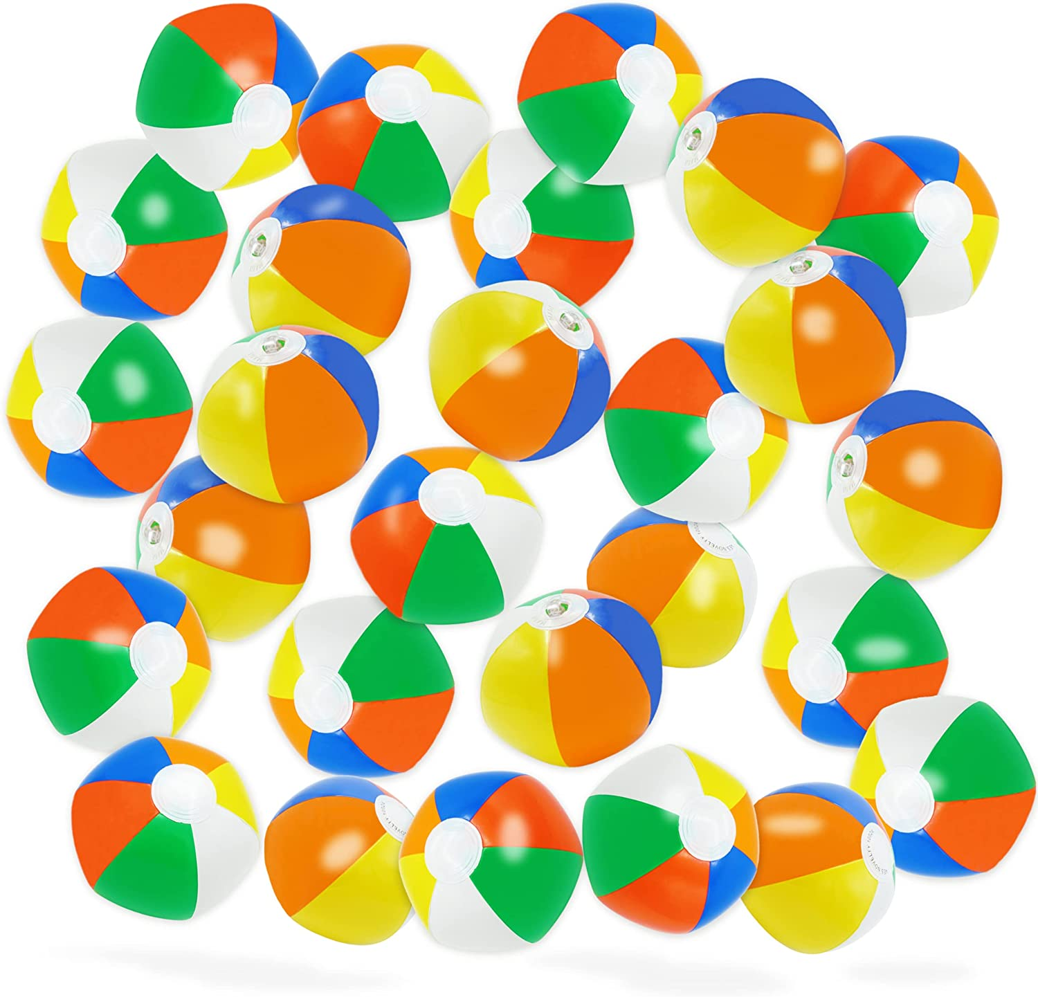 Mini Beach Balls Bulk Pack - 28/50/100 Pcs - Summer Pool Party Favors for Kids, Inflatable Pool Toys, Hawaiian Luau Party Decorations Goodie Bag Fillers